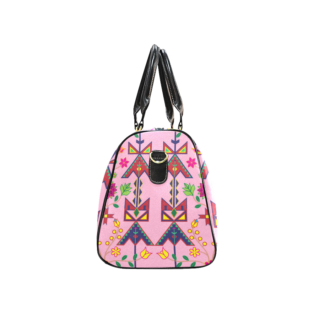 Geometric Floral Spring-Sunset New Waterproof Travel Bag/Large (Model 1639)