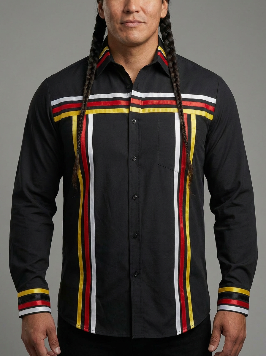 Legacy Ribbon Shirt - Powwow Drum Backside