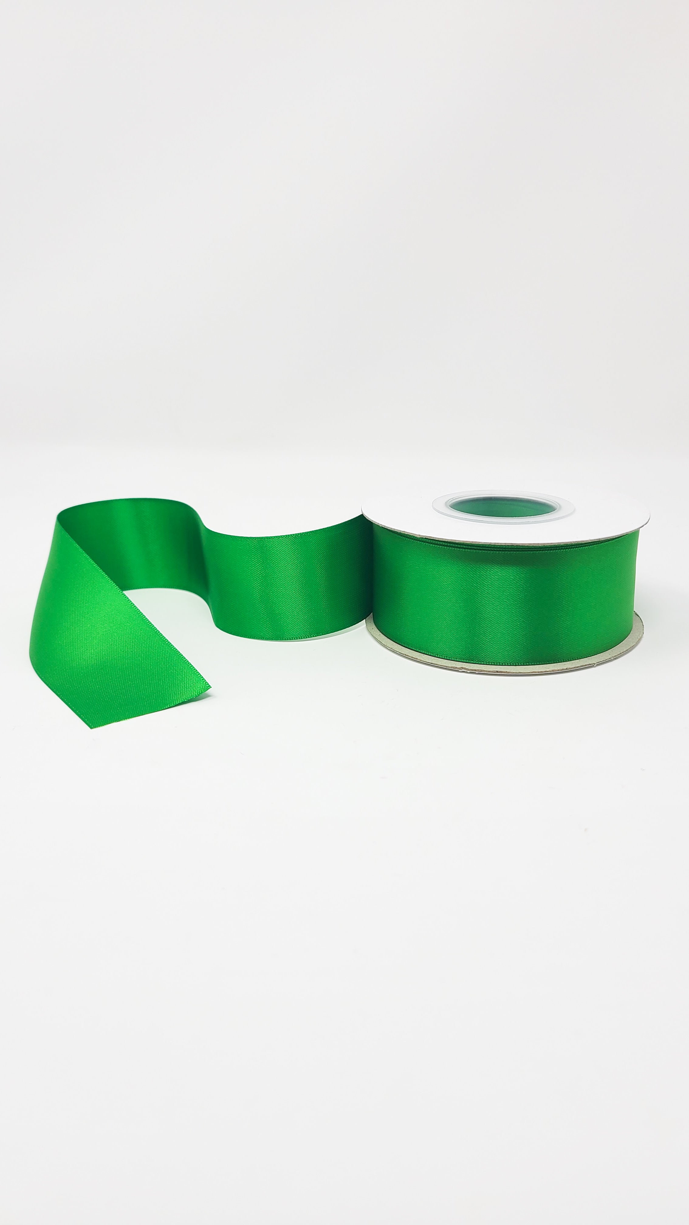 Classic Green 1.5 Inch Double Face Satin Ribbon 100 Yard Roll