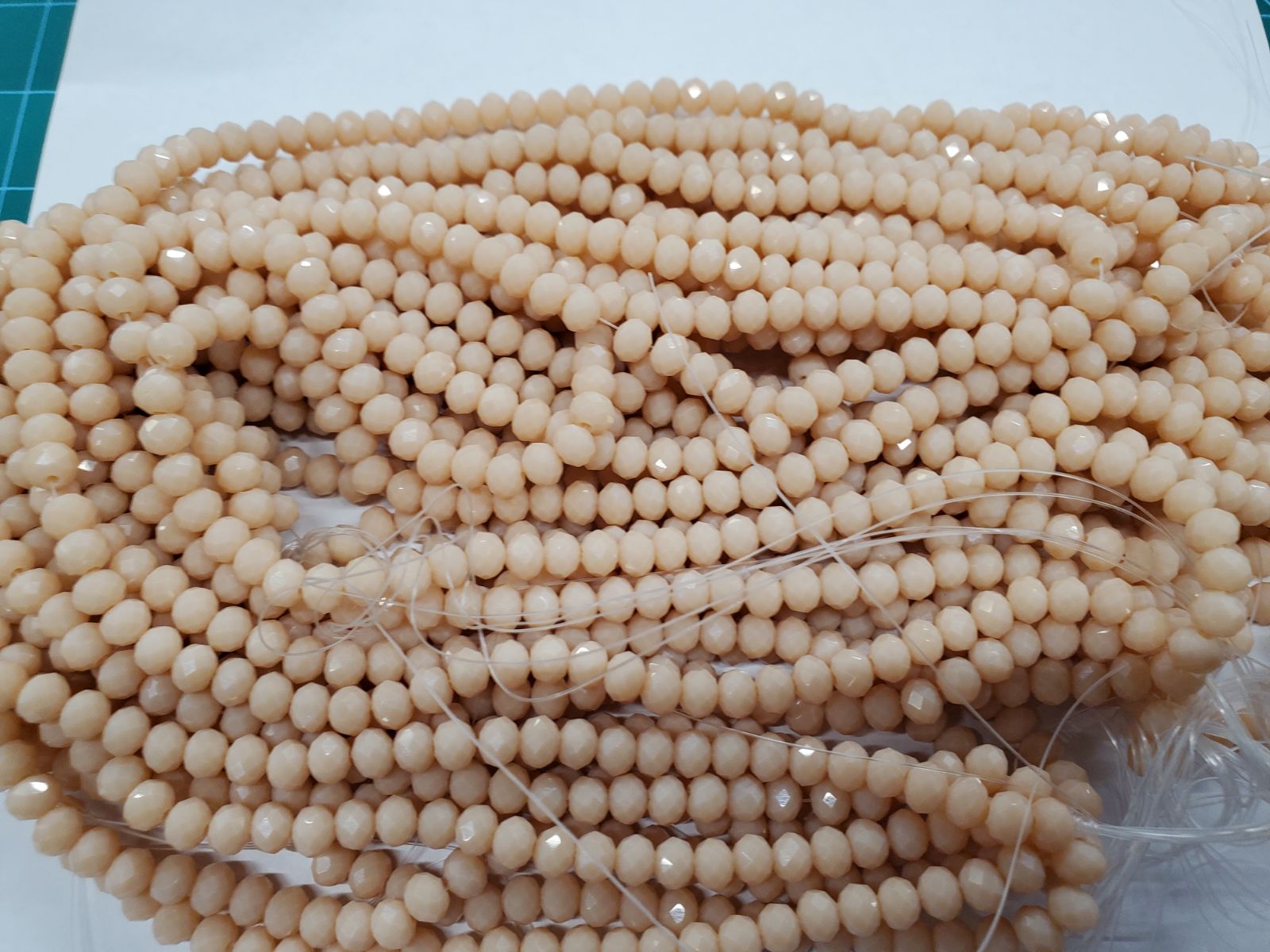 6mm Rondelle Glass Bead - Blush