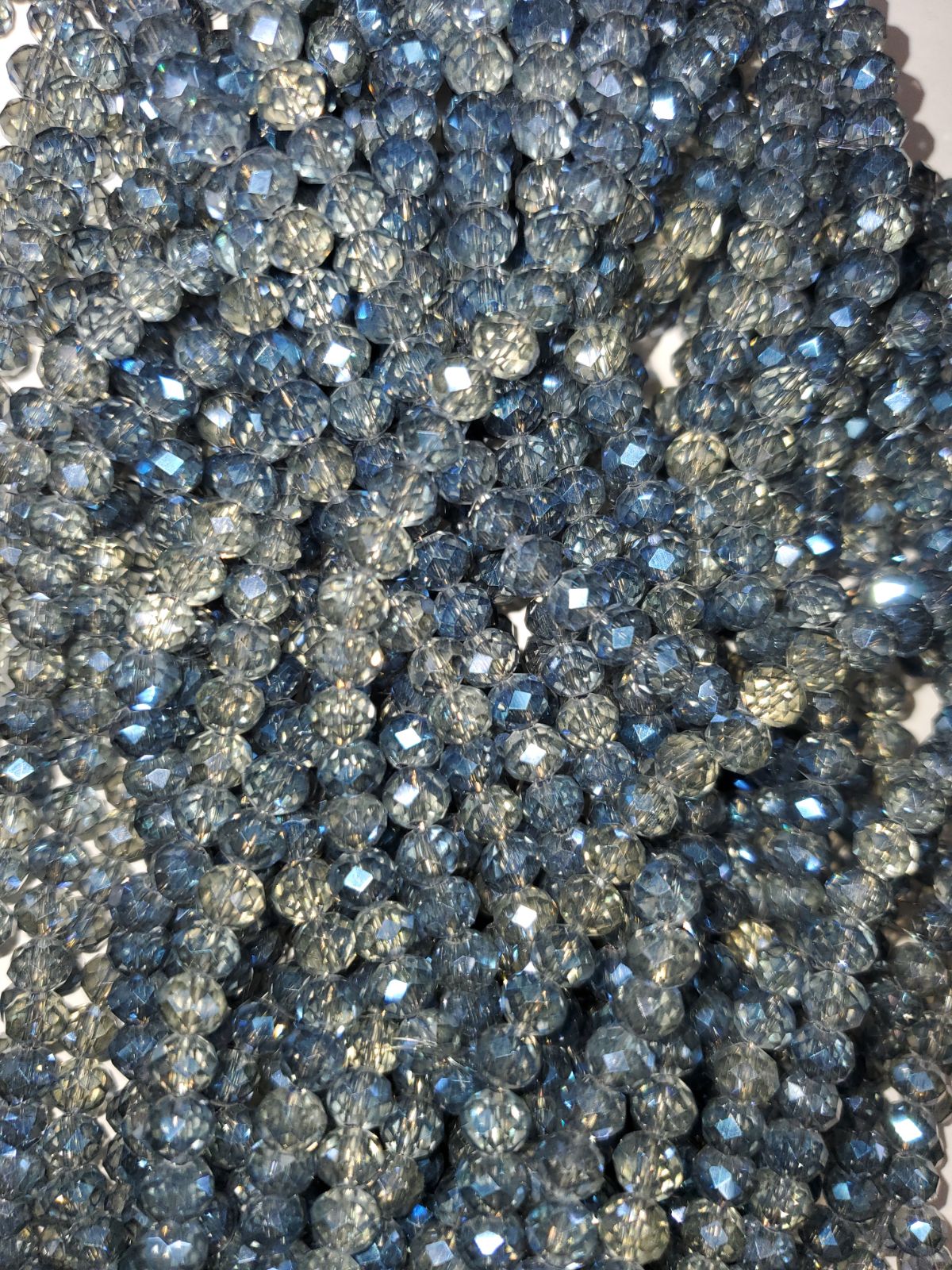 6mm Rondelle Glass Bead - Crystal Rainbow