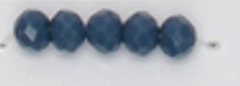 6mm Rondelle Glass Bead - Sky Smoke