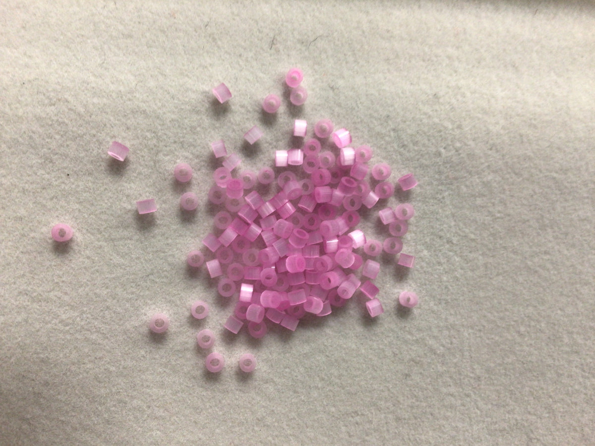 2.5mm Size 10/0 24g tube Cylindica Seed Beads Hot Pink