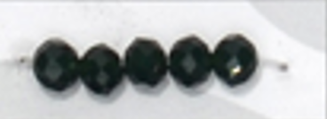 6mm Rondelle Glass Bead - Deep Night