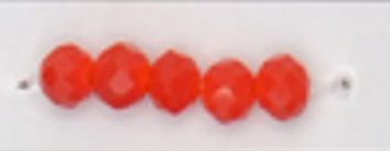 6mm Rondelle Glass Bead - Bold