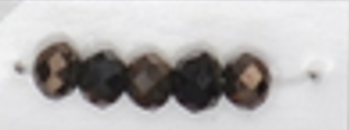 6mm Rondelle Glass Bead - Crystal Maroon