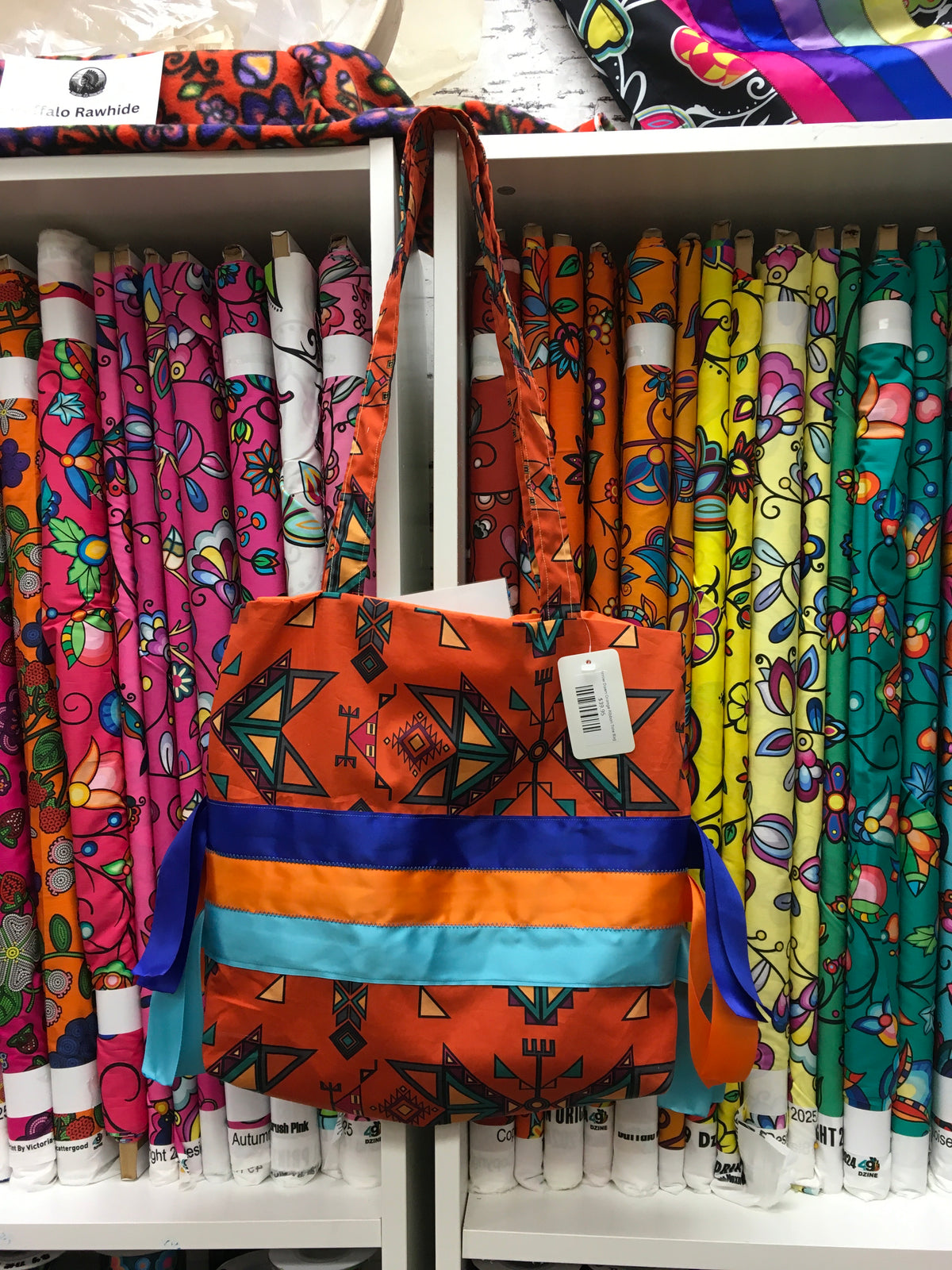 Arrow Dawn Orange Ribbon Tote Bag
