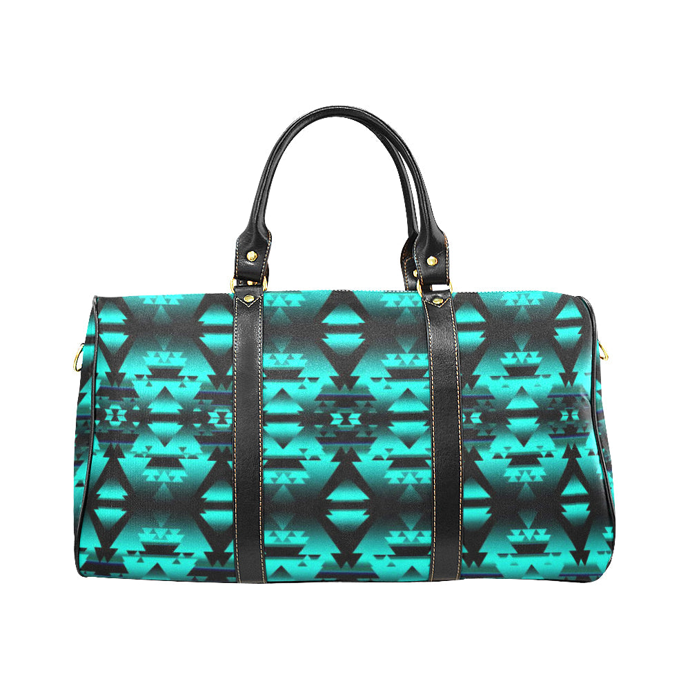 Dark-Teal-Winter-Camp New Waterproof Travel Bag/Large (Model 1639)
