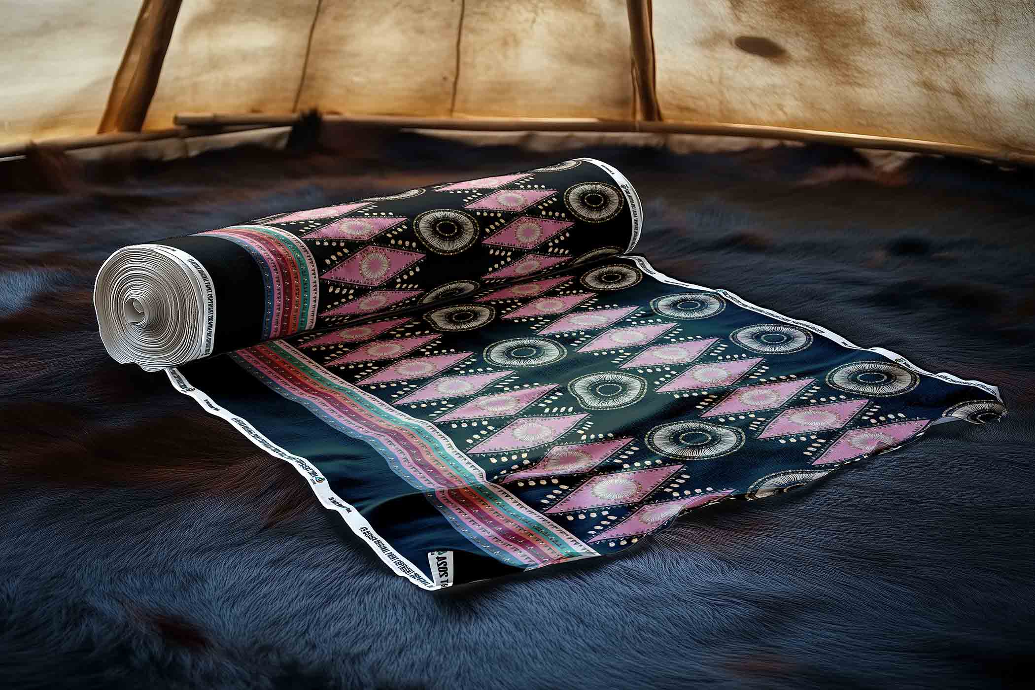 EOD- Elk Tooth Honor Black 42 Inch Cotton Poplin Pre Order