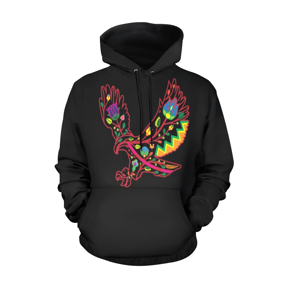 Floral Eagle Pullover Hoodie