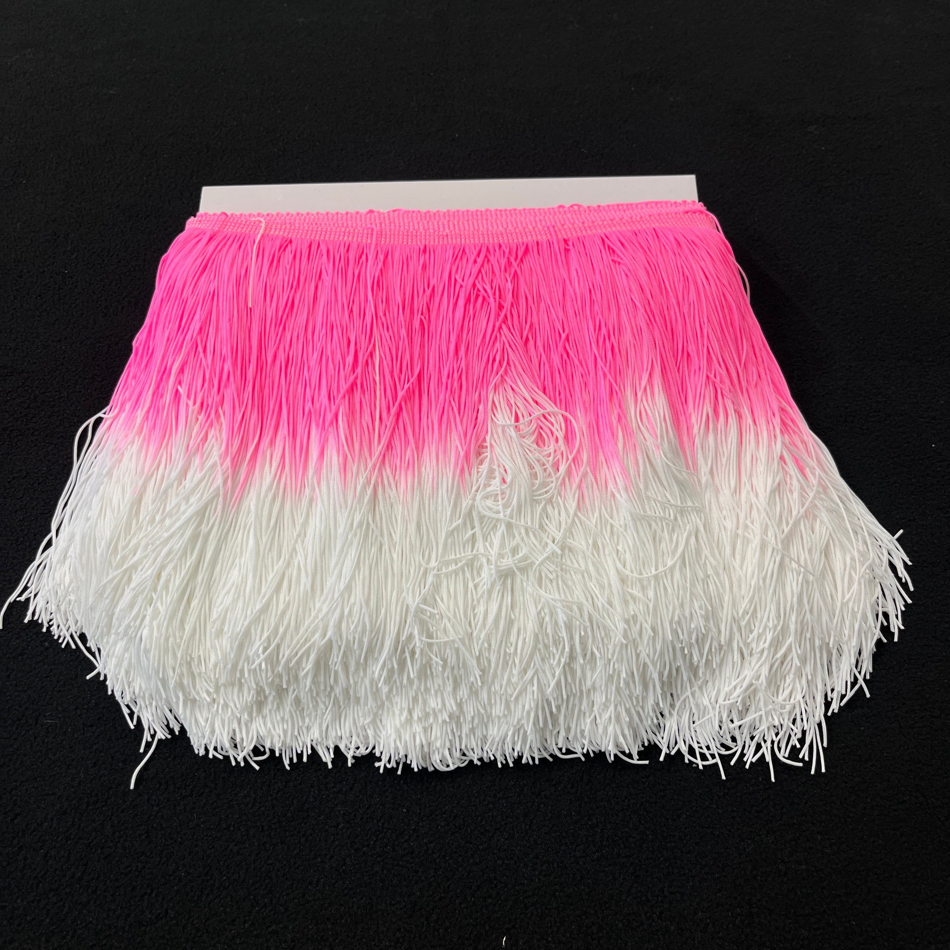 Bright Pink White Fringe