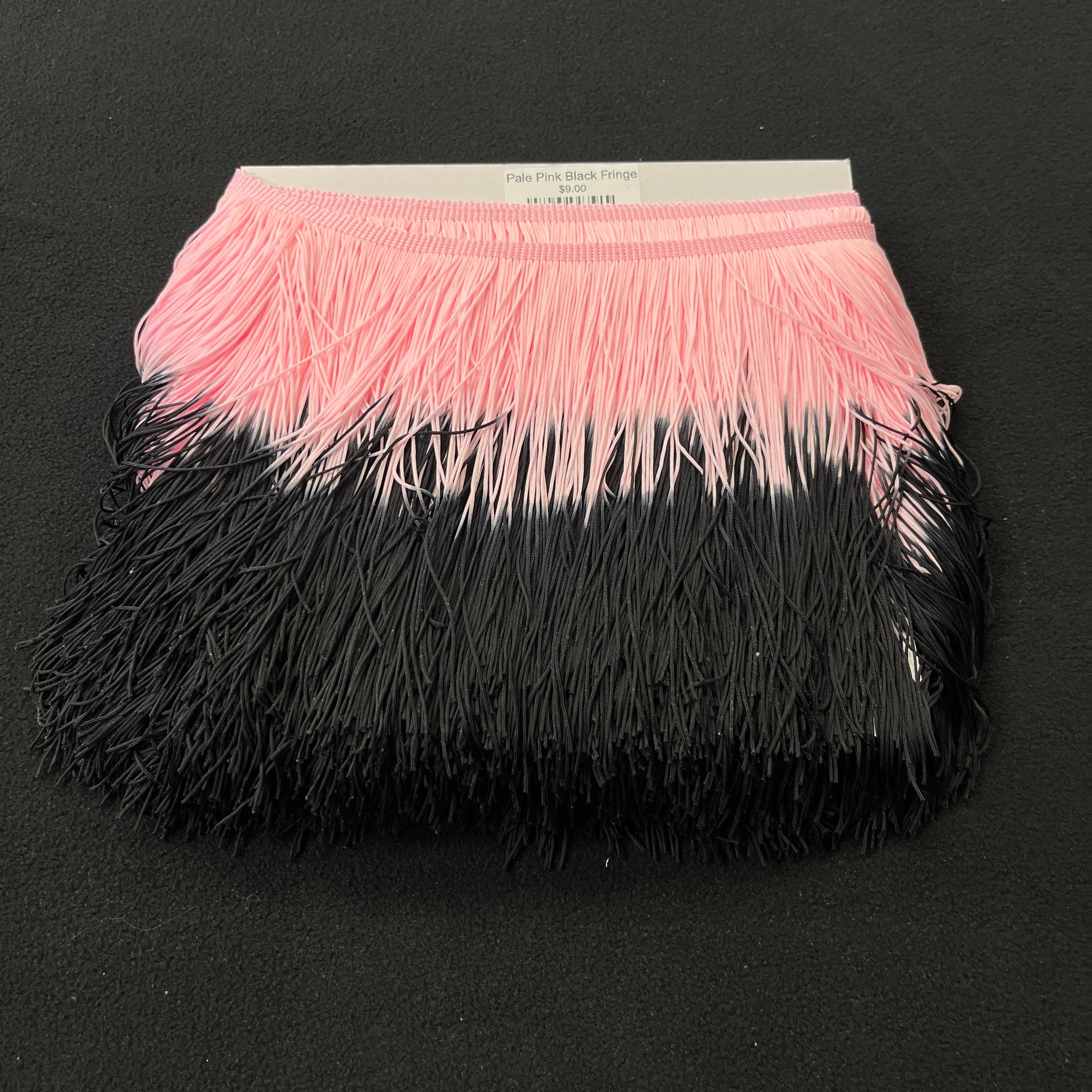 Pale Pink Black Fringe