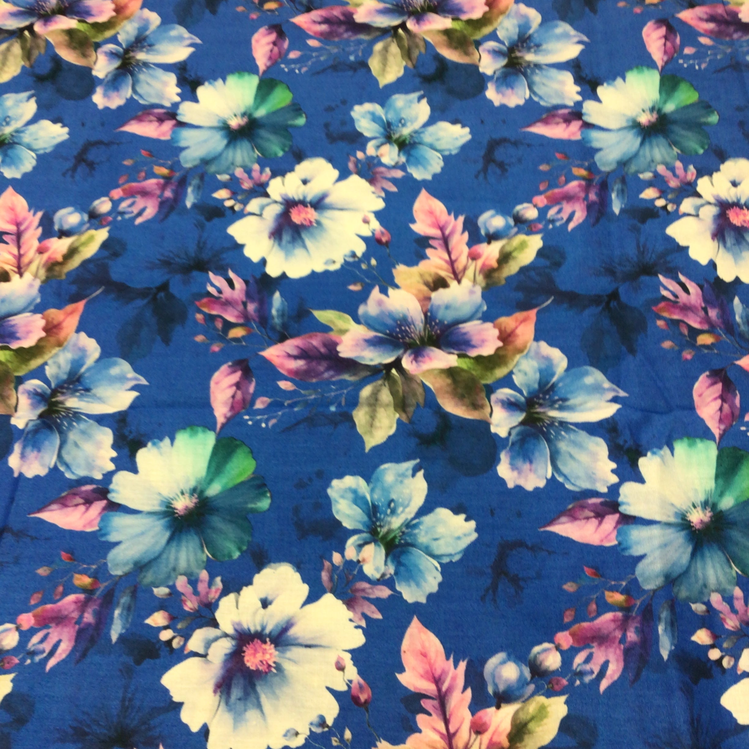 Royal Flowers Night Cotton Fabric
