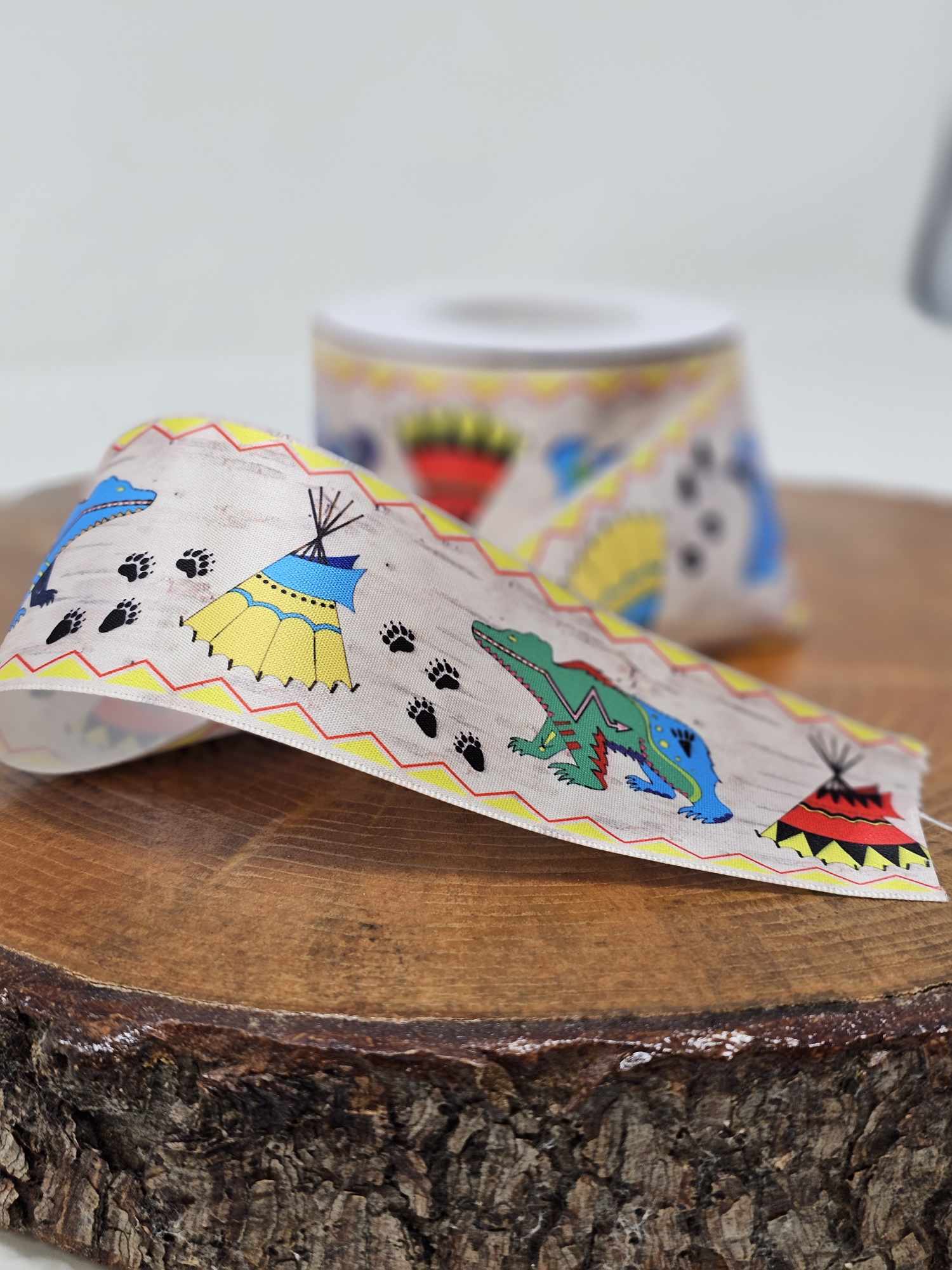 Ledger Bear Birch Printed Ribbon