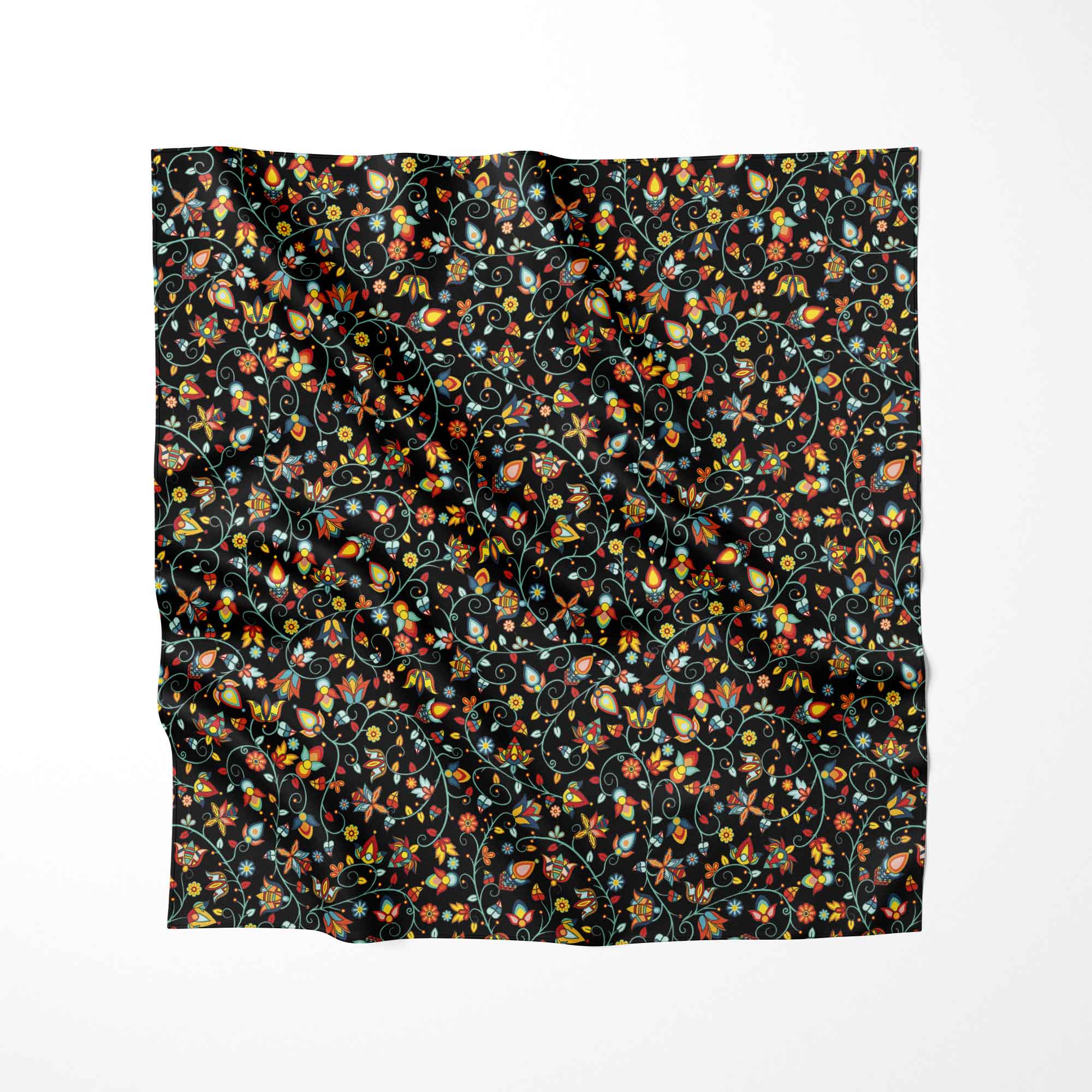 Thorny Path Black Cotton Fabric