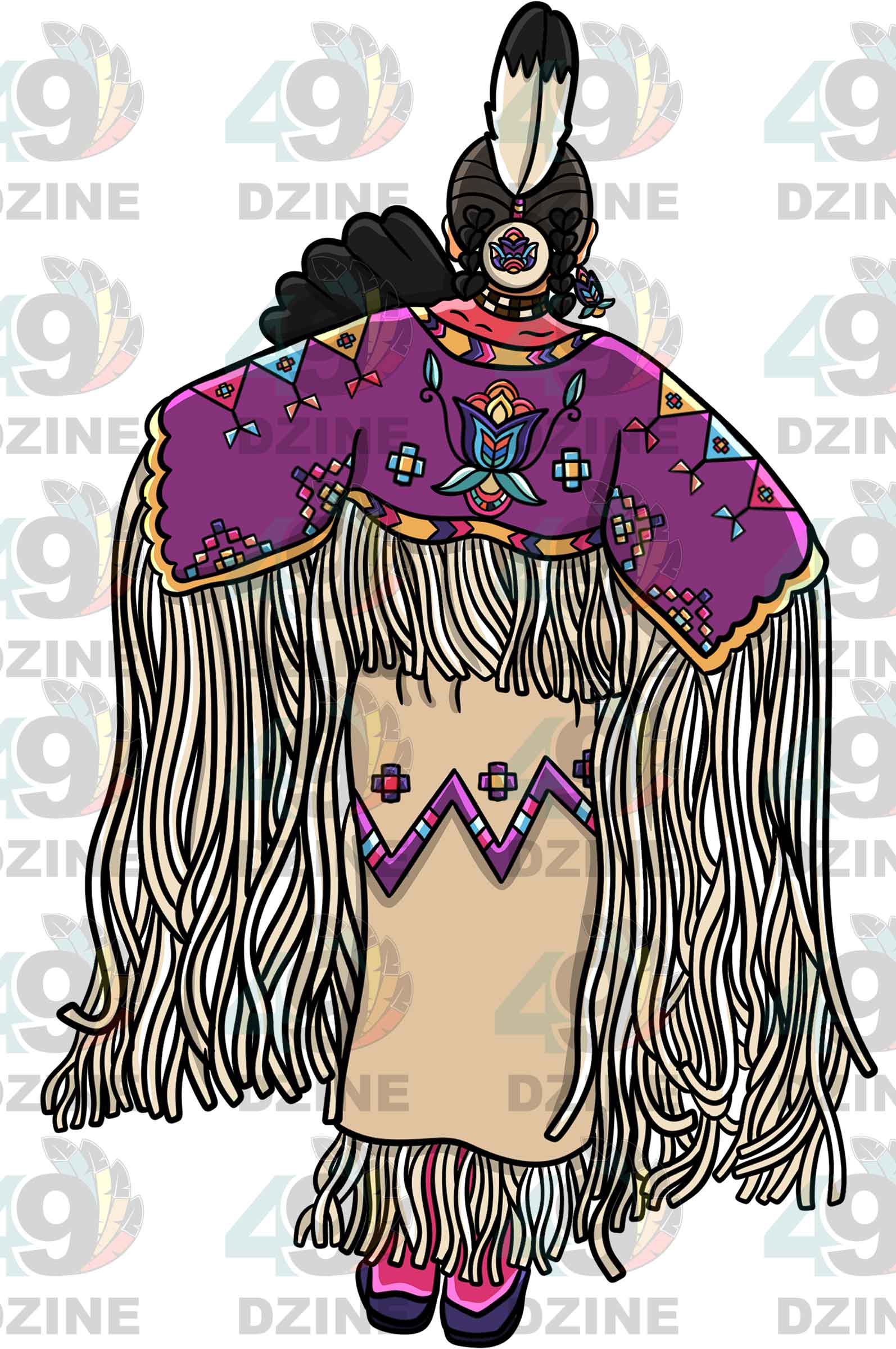 Traditional Buckskin Dancer 1 UV Sticker