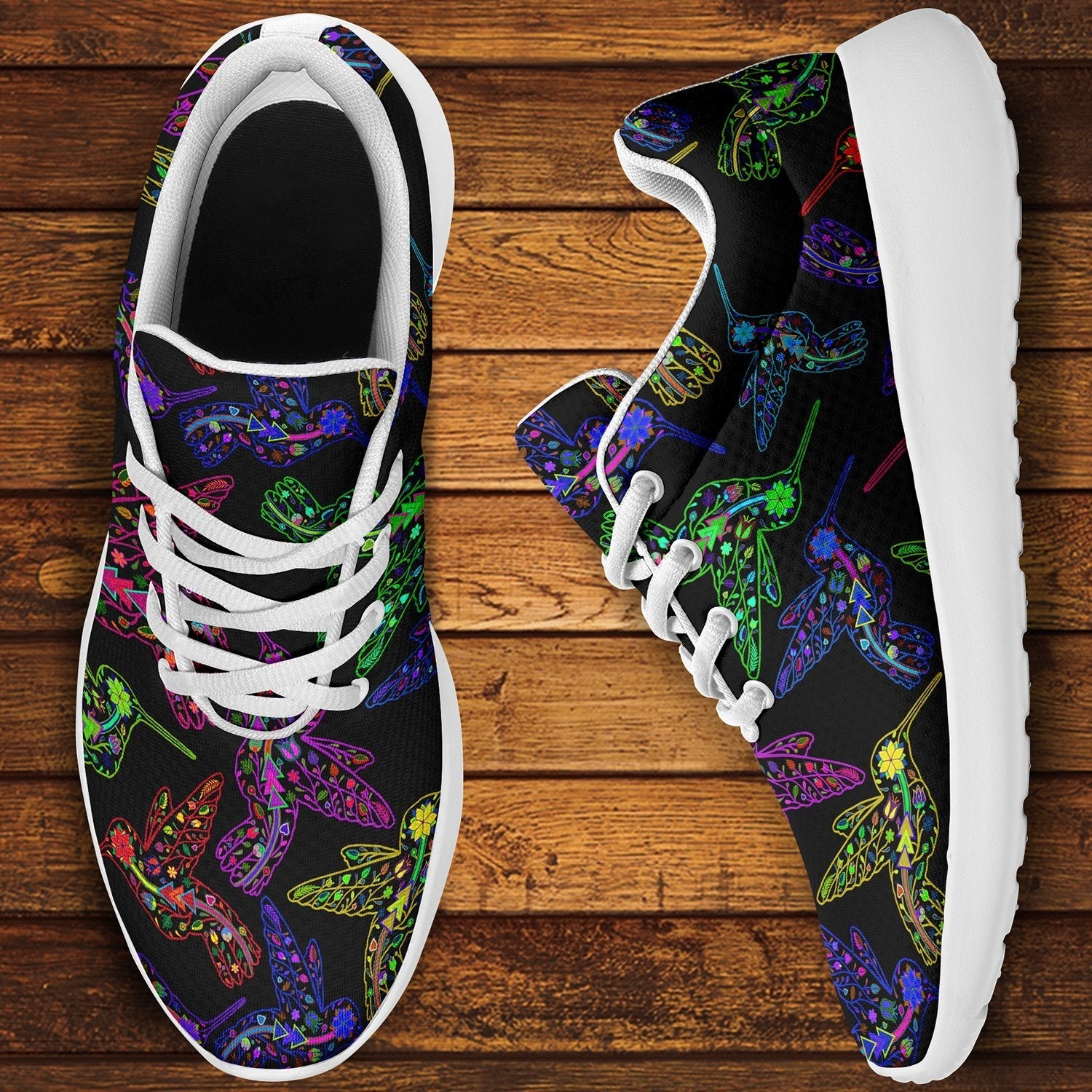 Floral Hummingbird Ikkaayi Sport Sneakers ikkaayi Herman