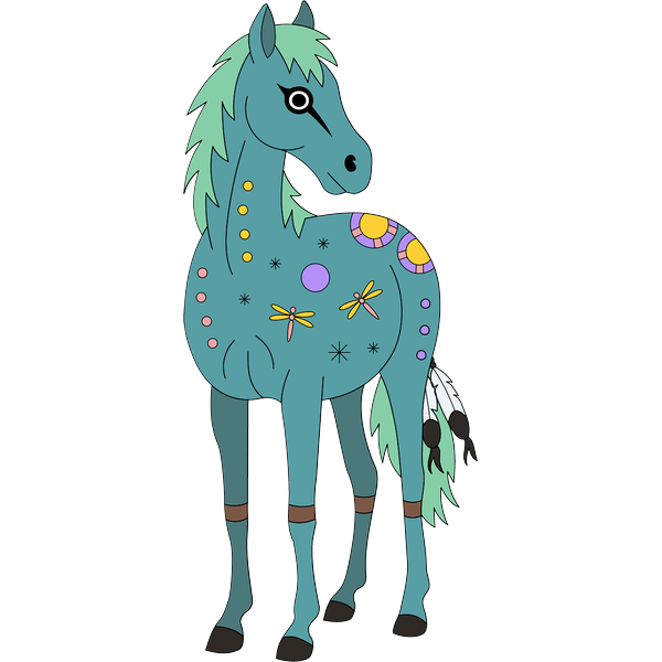 Horse 7 2inch by 2inch Vinyl Sticker