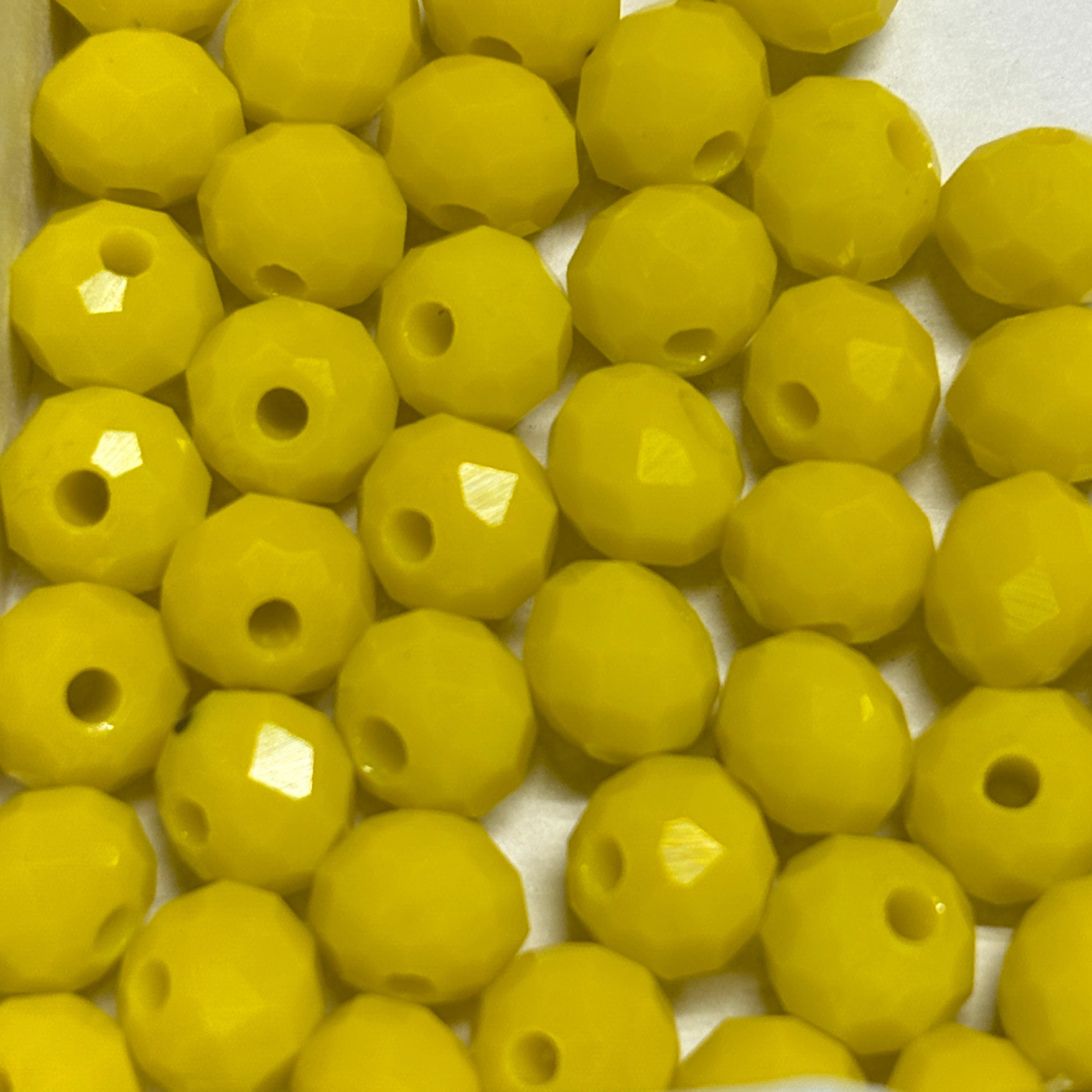 6mm Rondelle Glass Bead - Lush Lemon