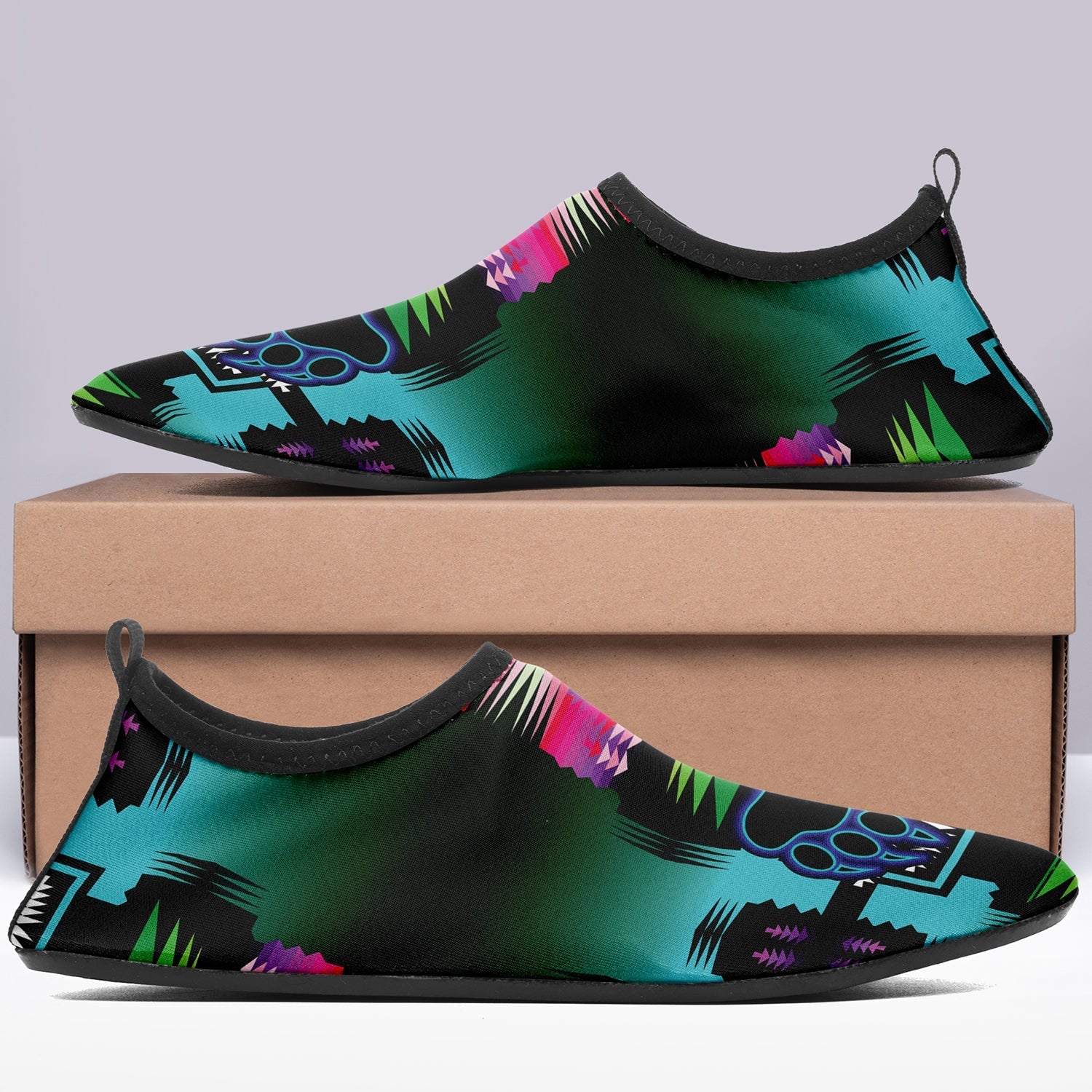 Kids Midnight Sage Turquoise Bearpaw Sockamoccs Slip On Shoes