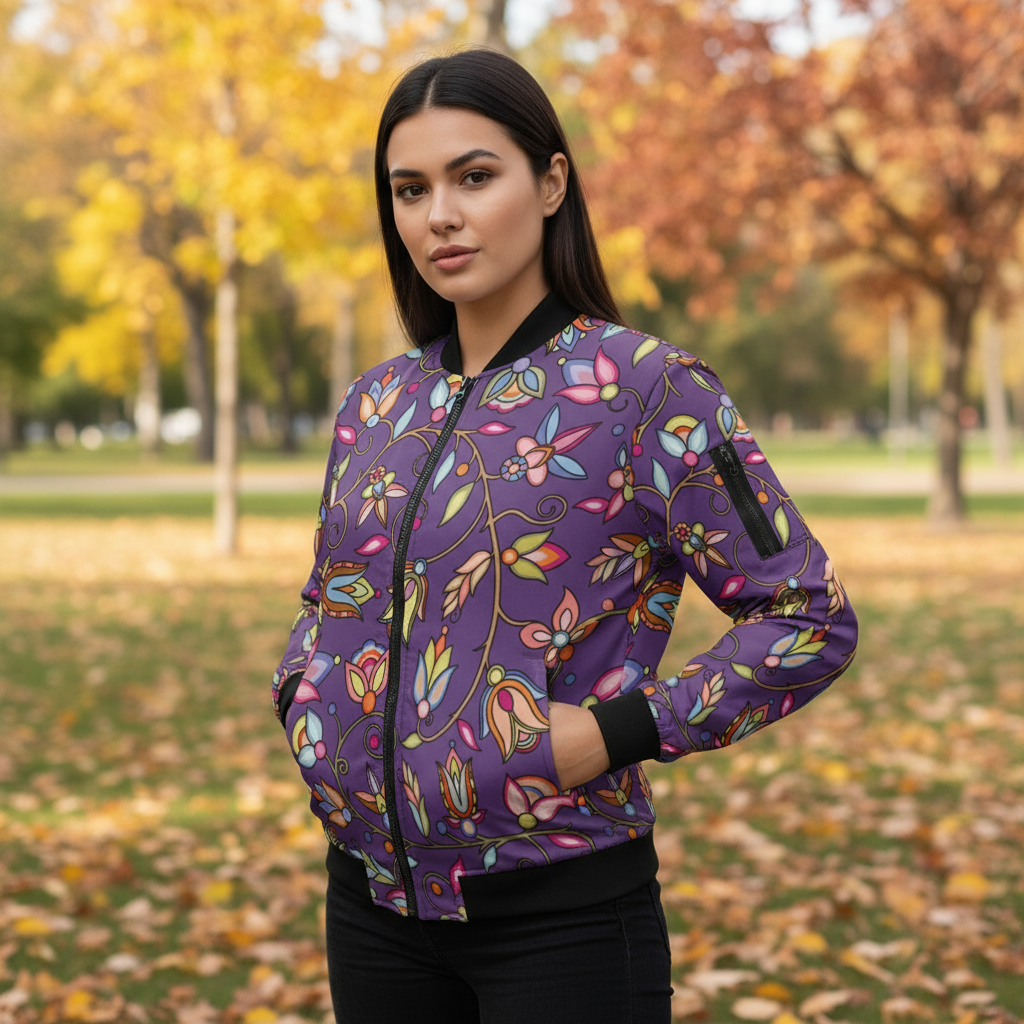 Buffalo Bloom Nightcloud Zippered Collared Lightweight Jacket