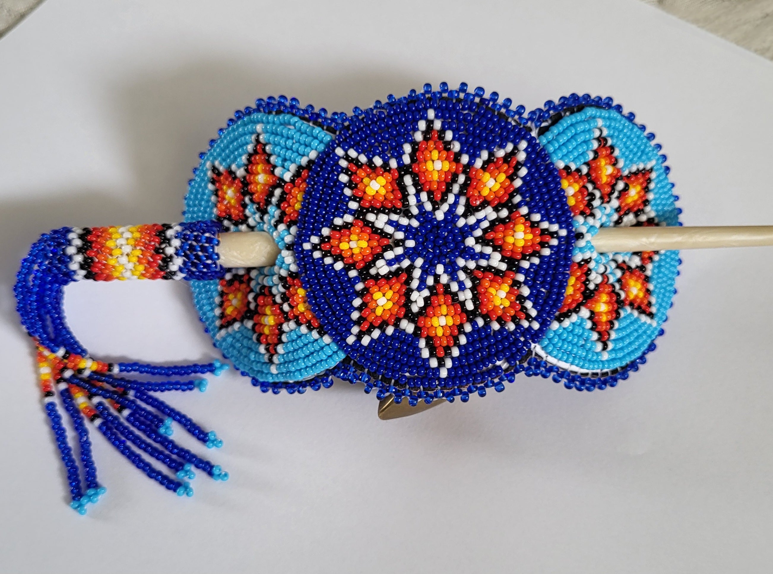 Danielle Redgun Blue Hair Barrette