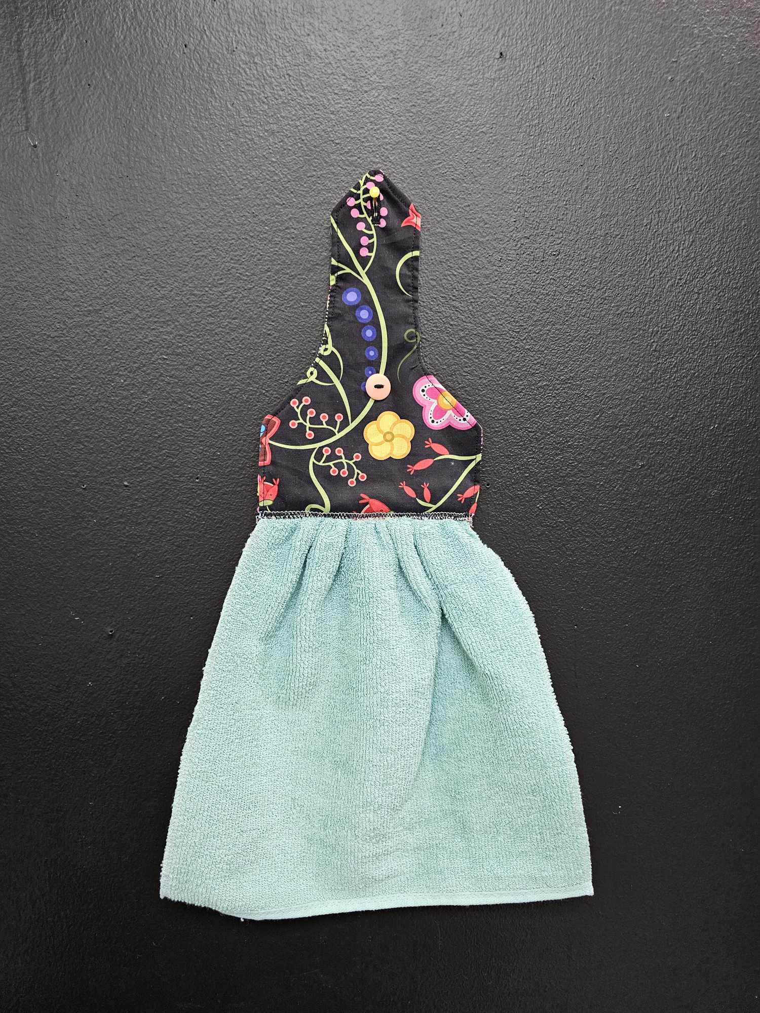 Fresh Fleur Midnight Handmade Tea Towel