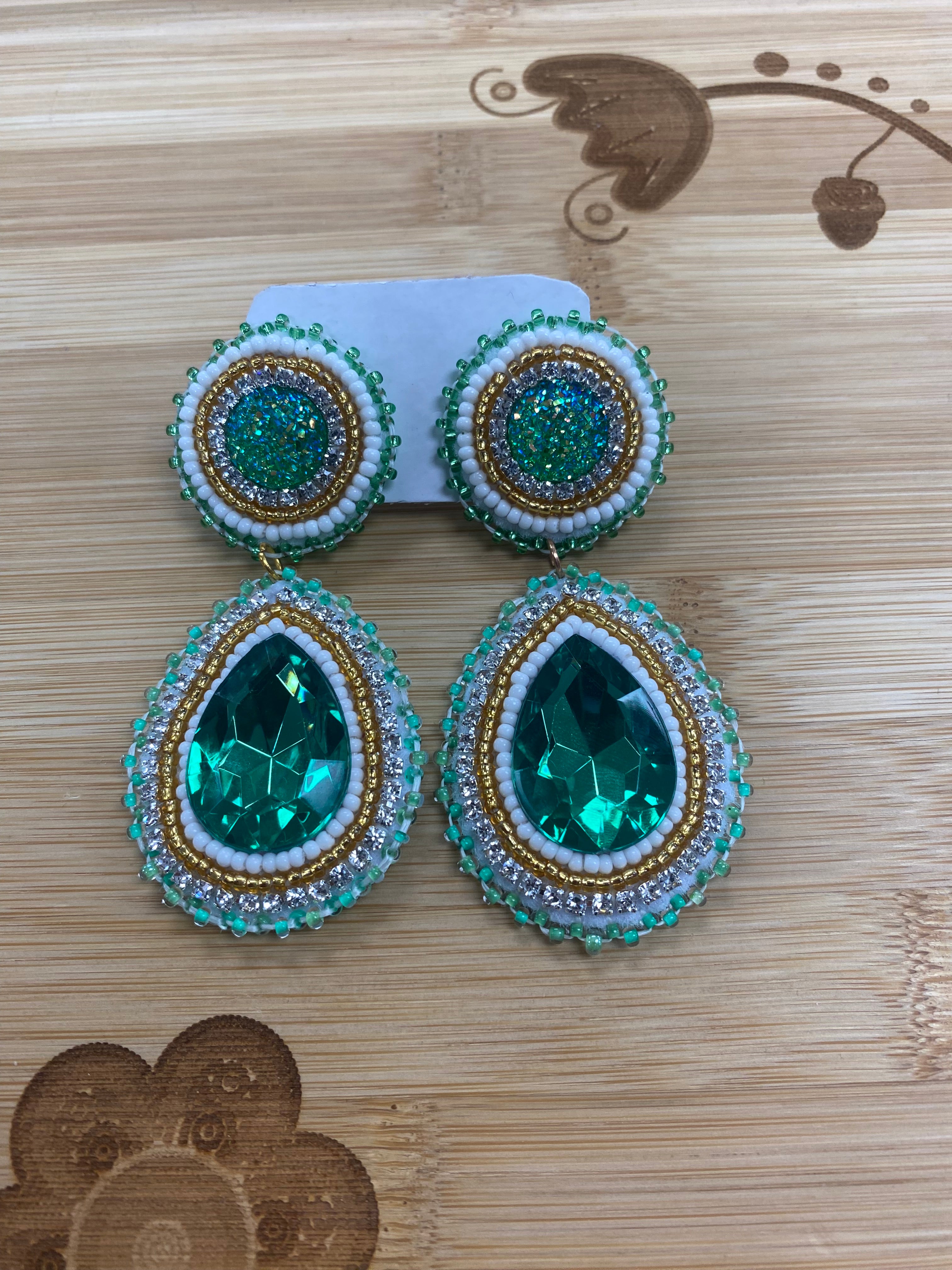 Danielle Redgun Beaded Earrings