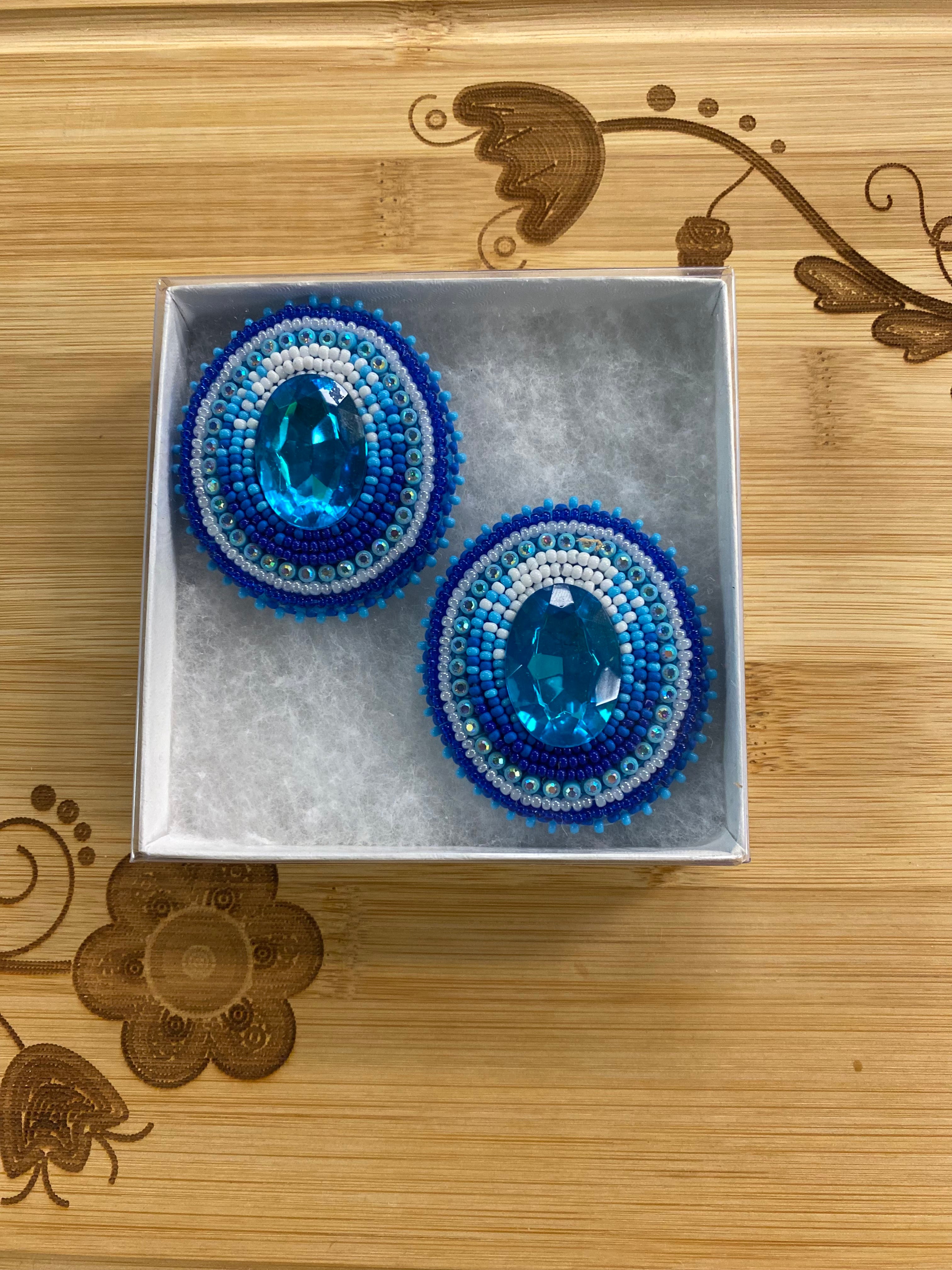 Danielle Redgun Beaded Earrings