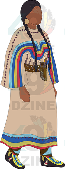 Blackfoot Woman in Regalia 2 Transfer (Various Sizes)