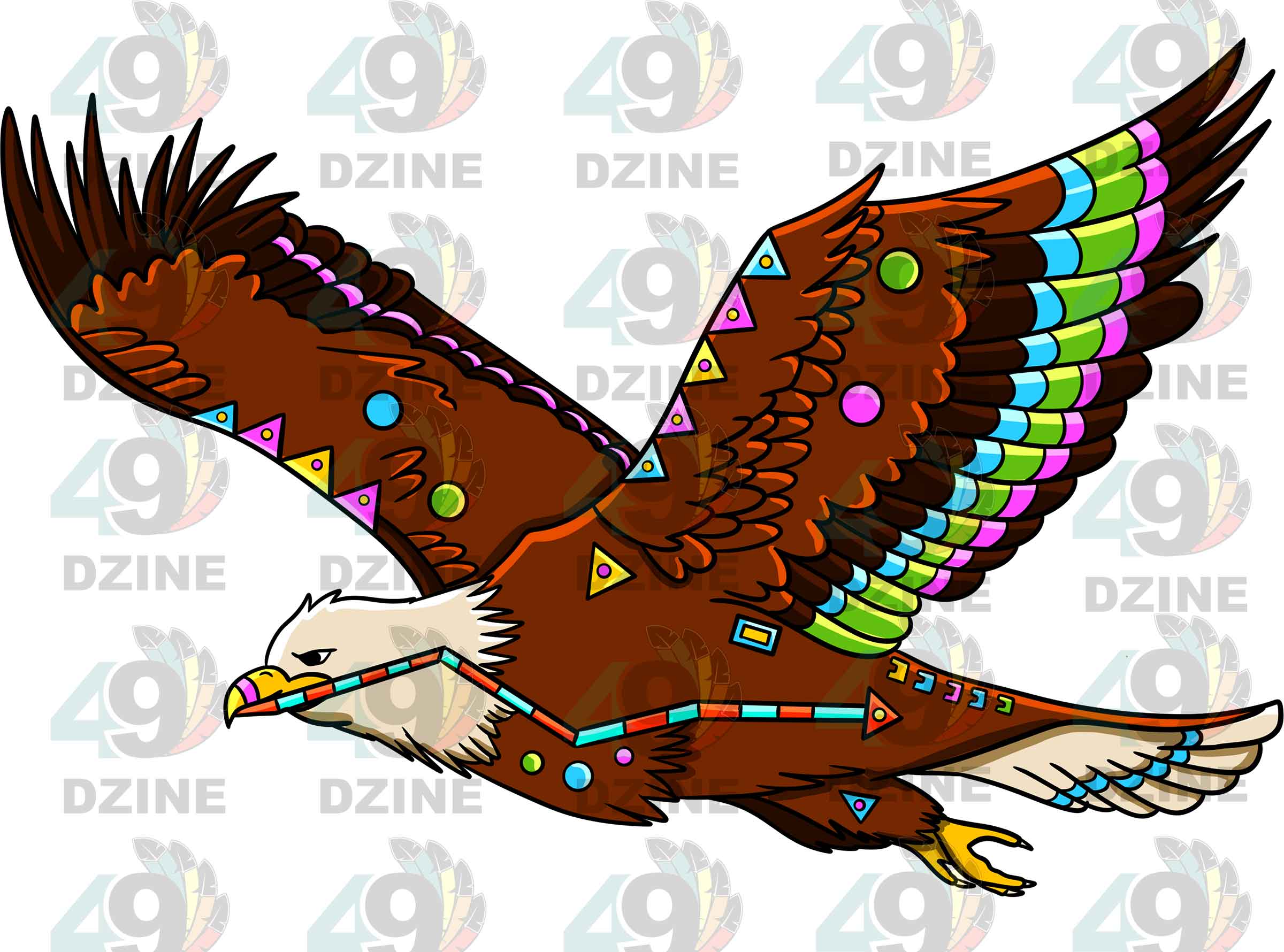 Eagle 2 Colored Transfer (Various Sizes)