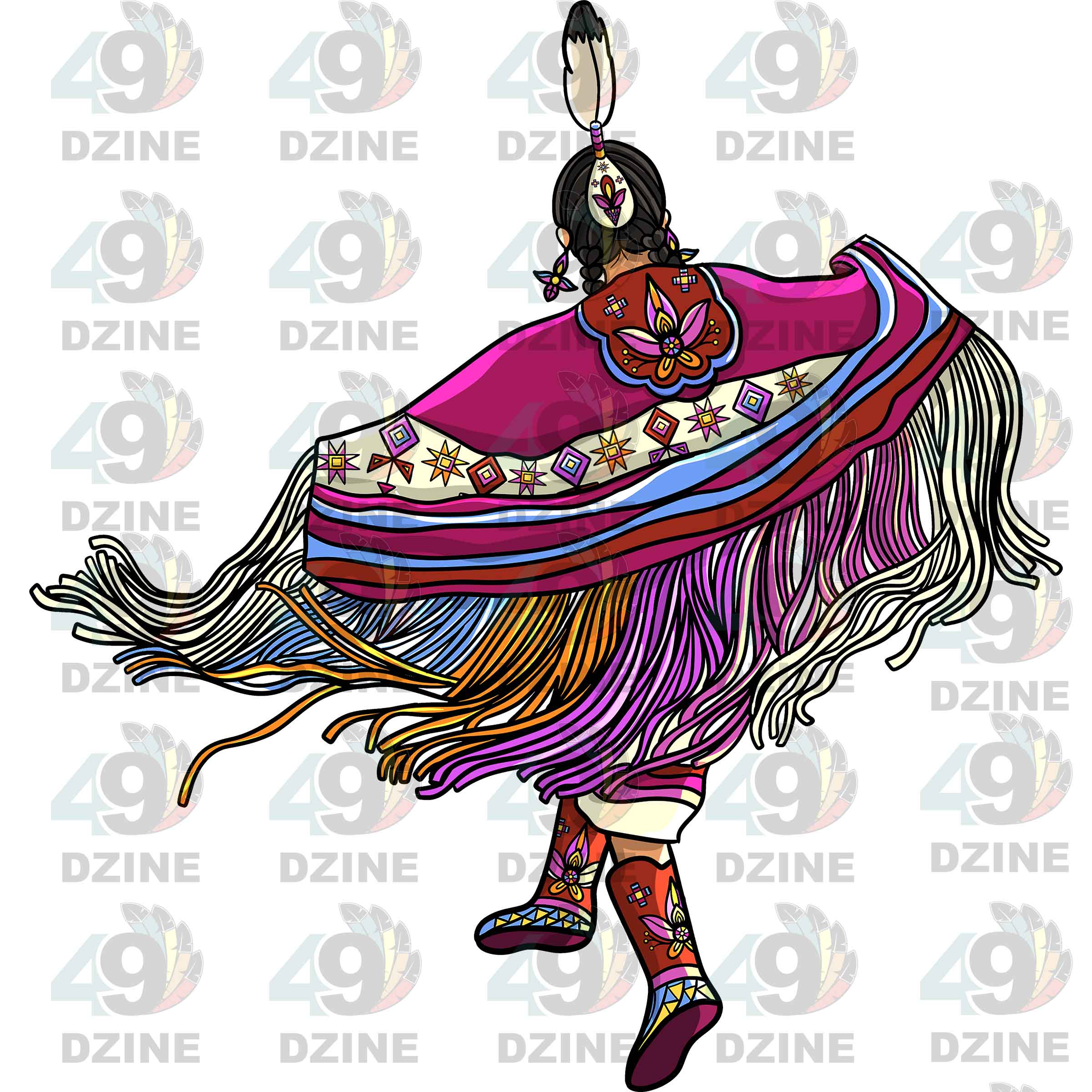 Fancy Shawl Dancer 5 Sticker