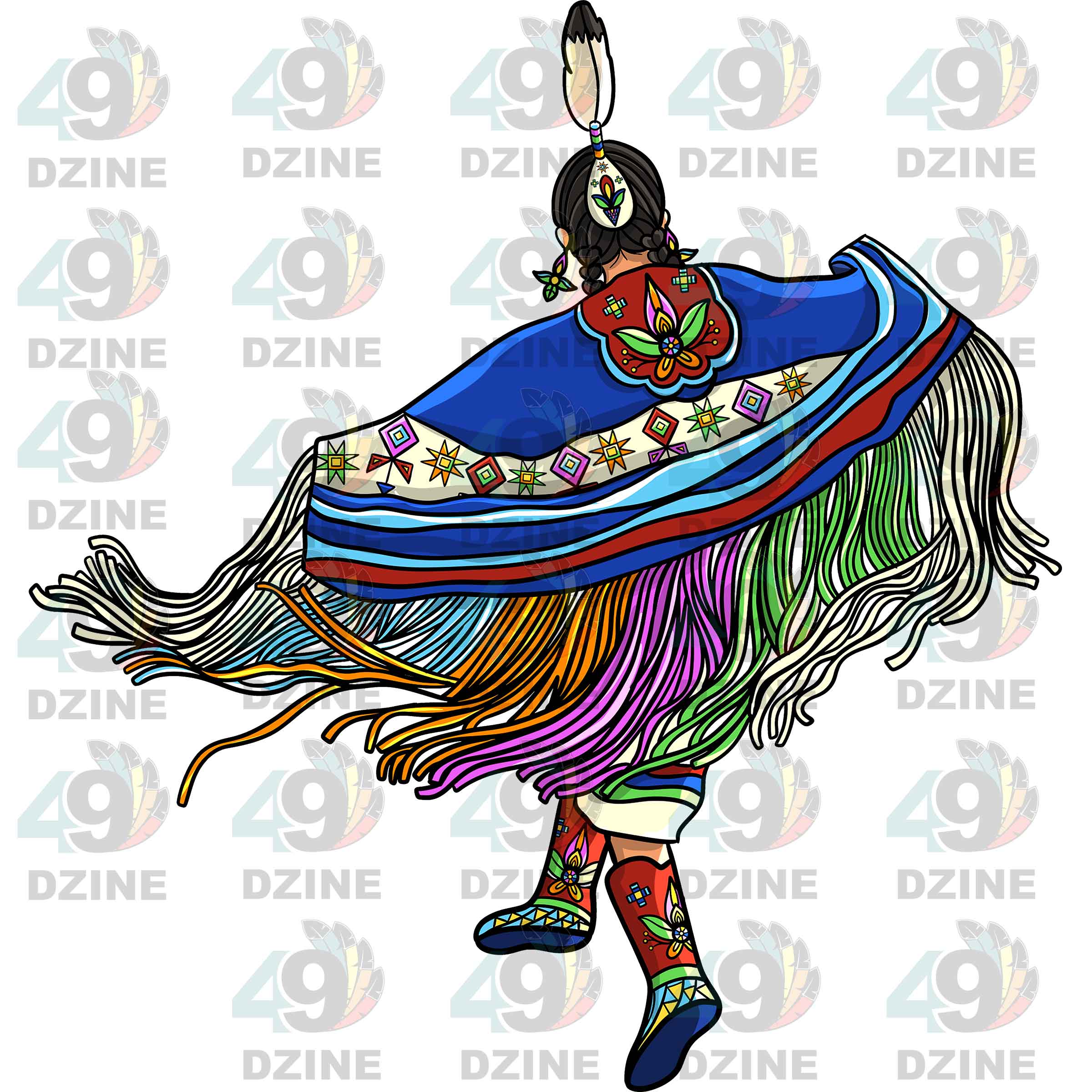 Fancy Shawl Dancer 6 Sticker