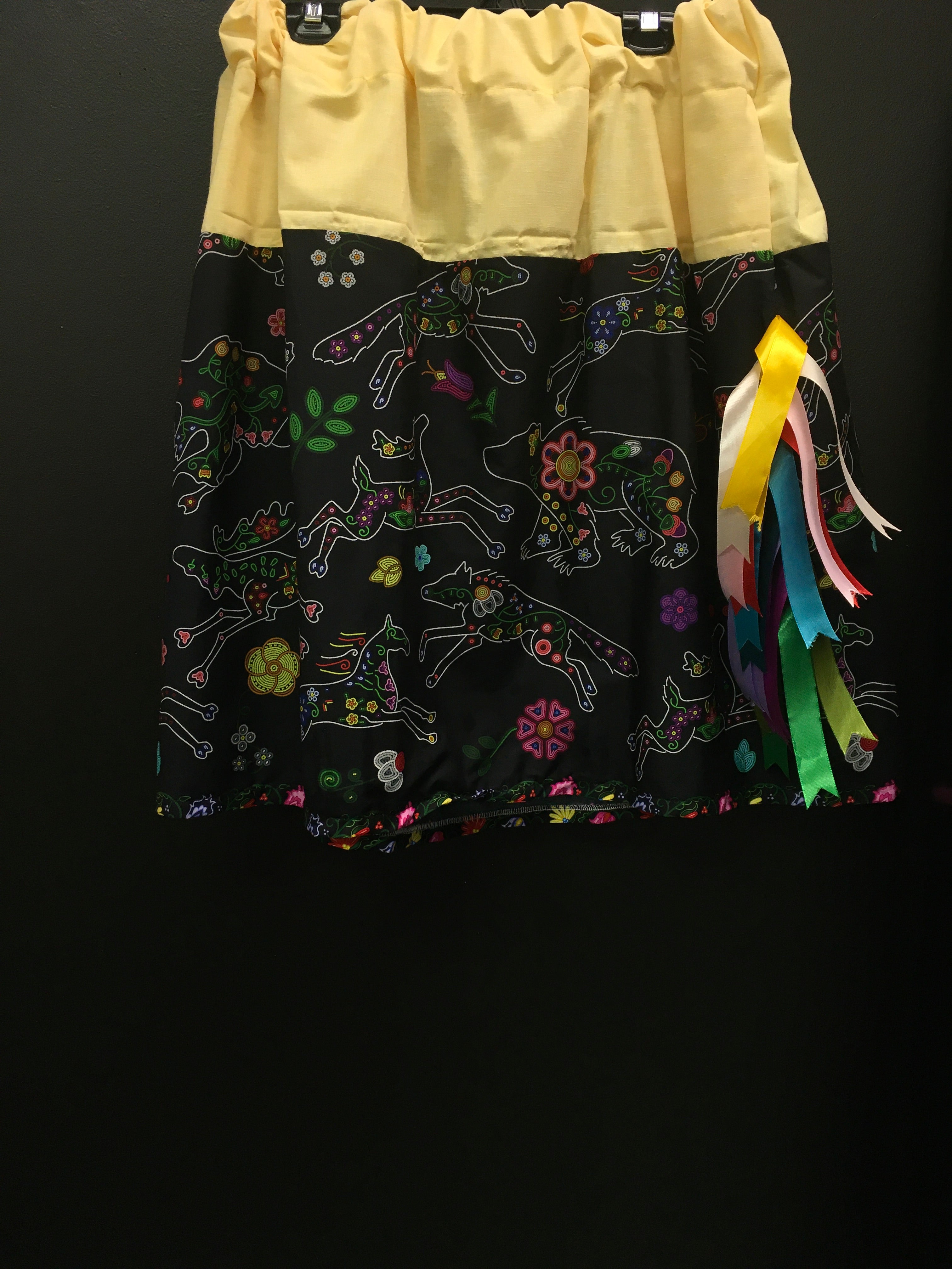 Floral Ledger Animals Cotton Ribbon Skirt