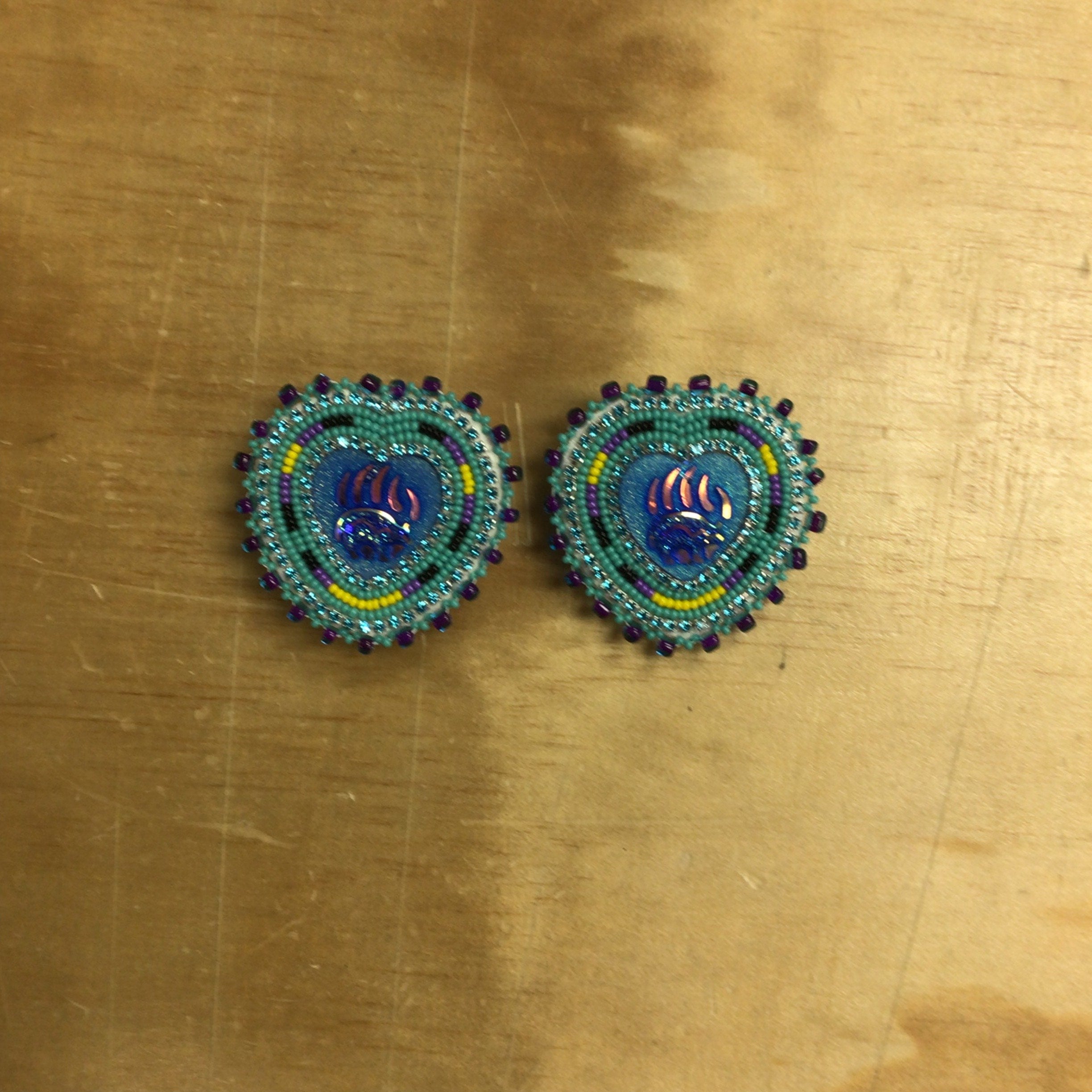 Anastasia Poucette Beaded Heart Earrings