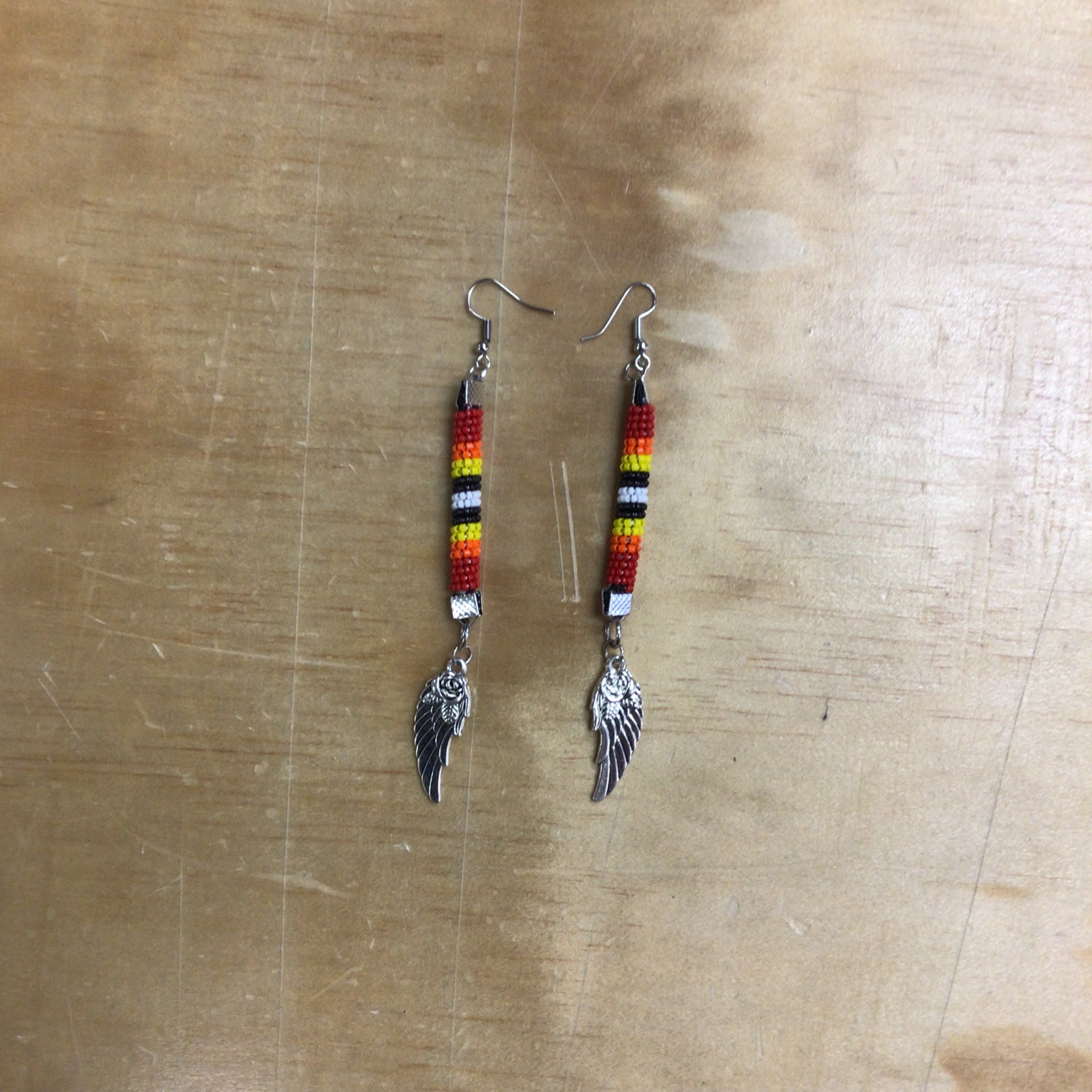 Anastasia Poucette Feathered Rose Medicine Color Earrings