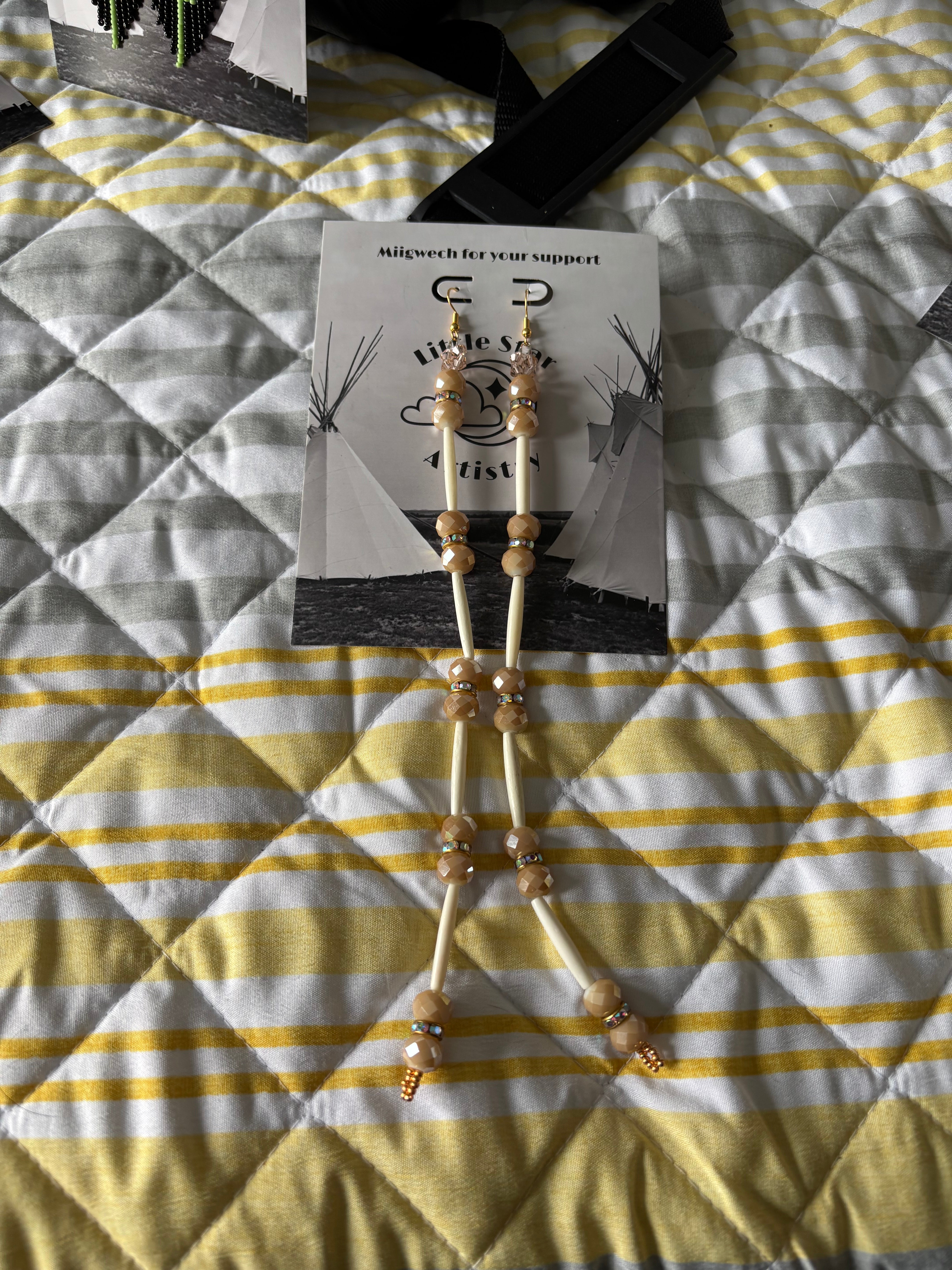 Dorienne Proulx Gold Bone Fringe