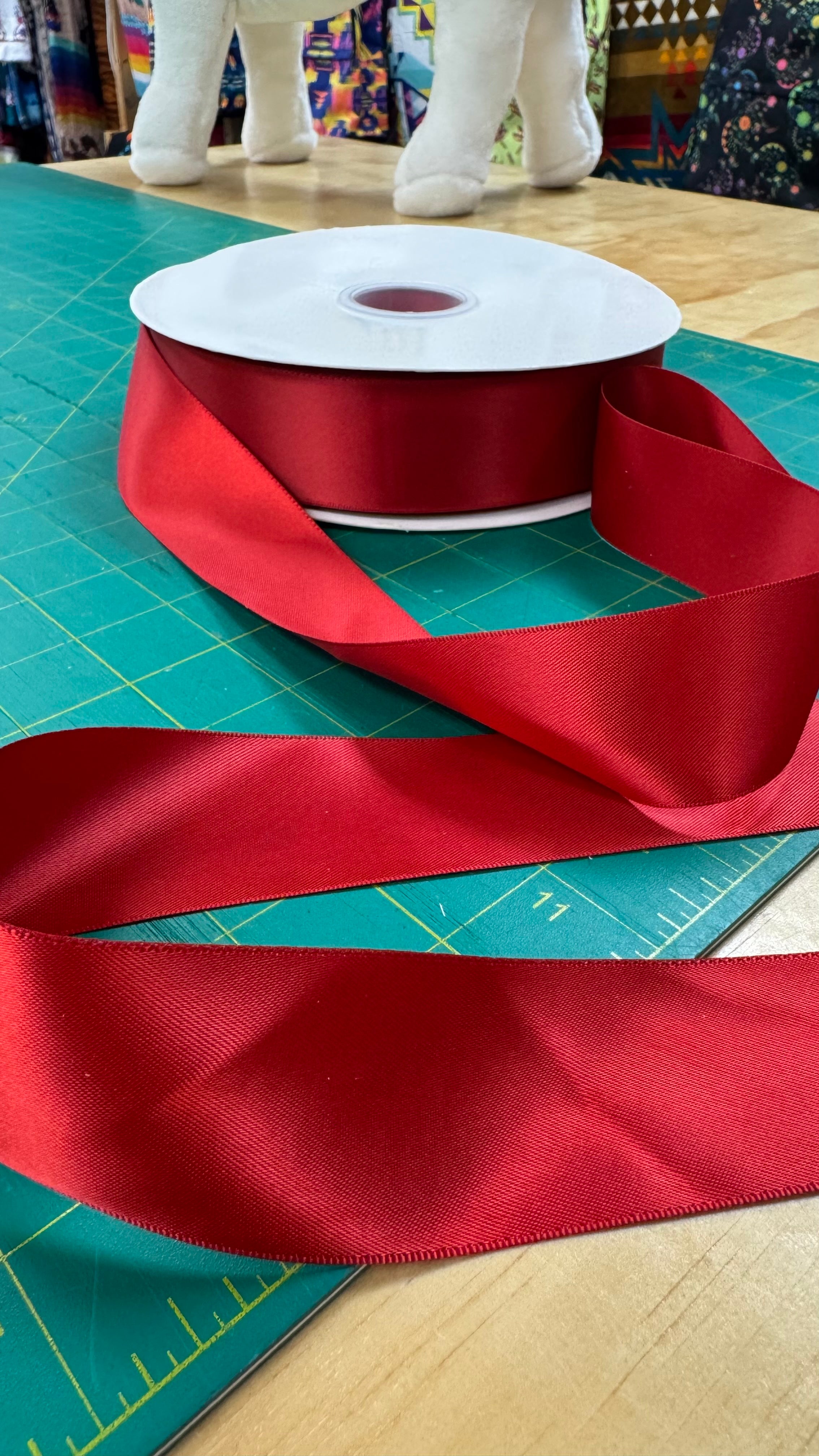 Ruby 1.5 Inch Double Face Satin Ribbon 100 Yard Roll