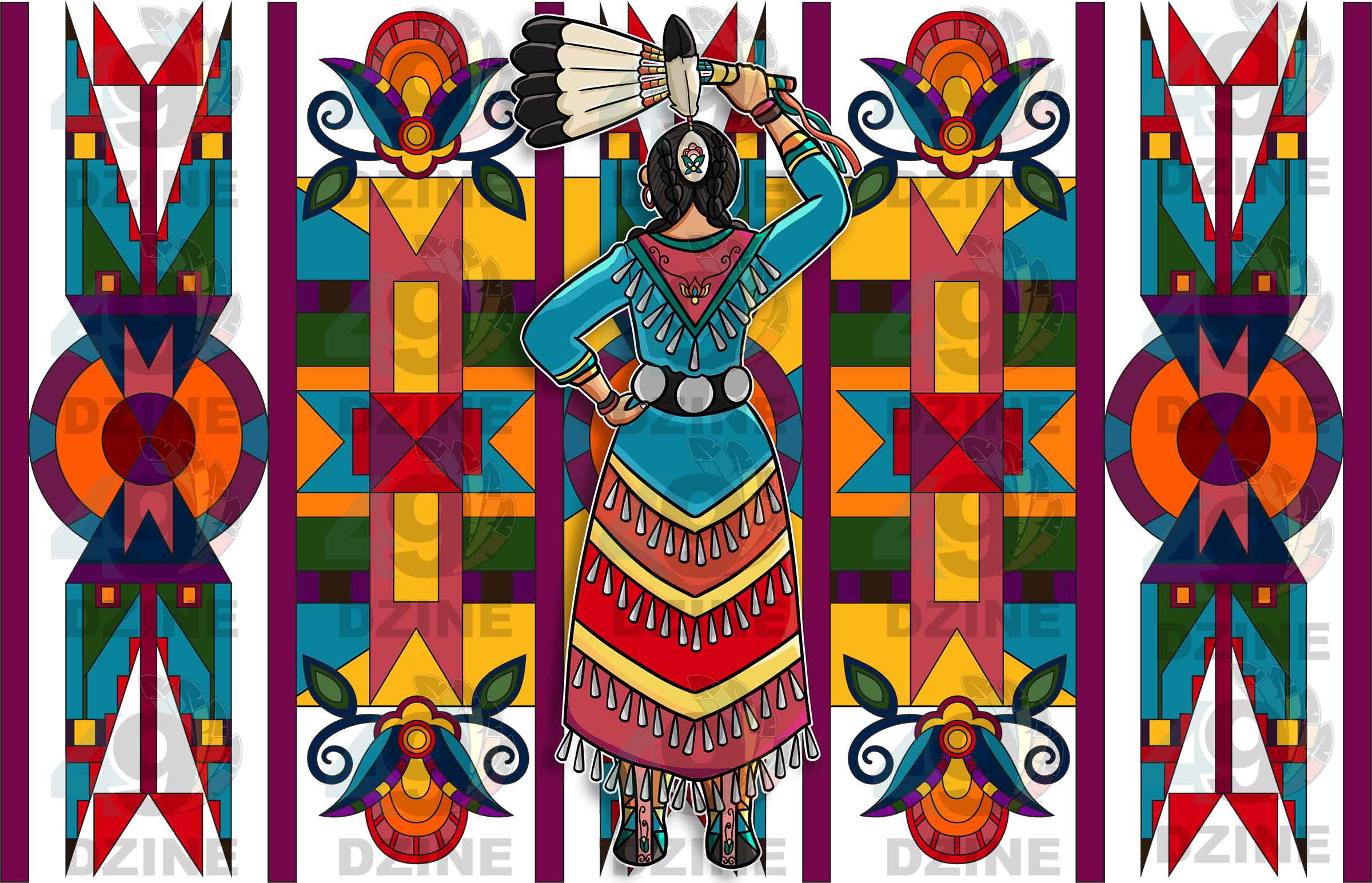 Jingle Dancer 2 for Hoodies Transfer (Various Sizes)