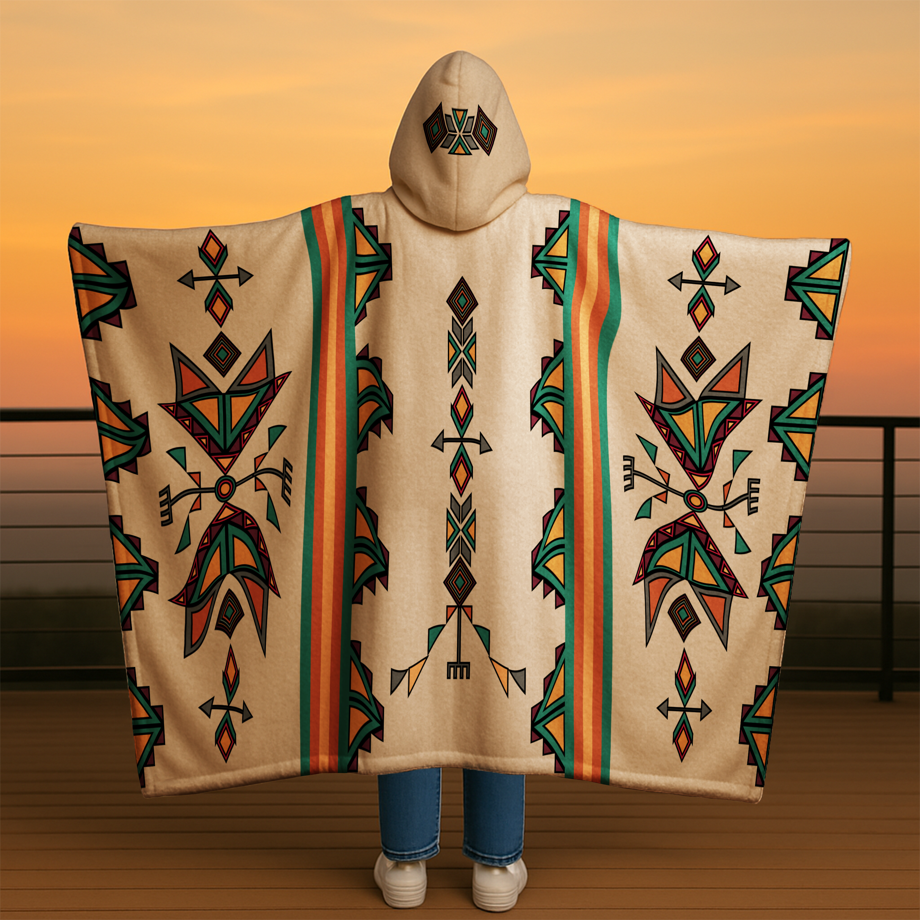 Arrow Dawn Hooded Blanket
