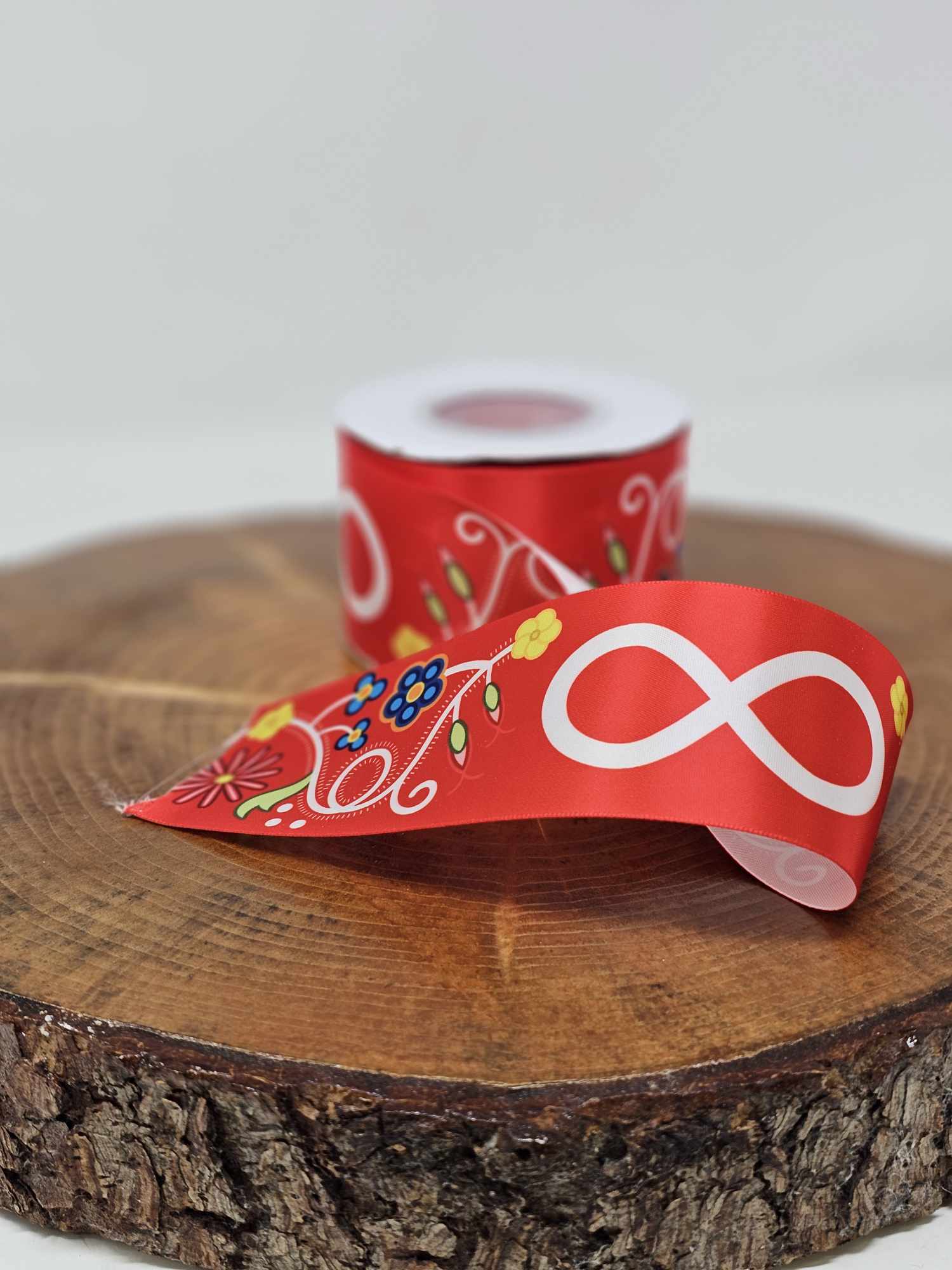 Metis Heritage Red Printed Ribbon