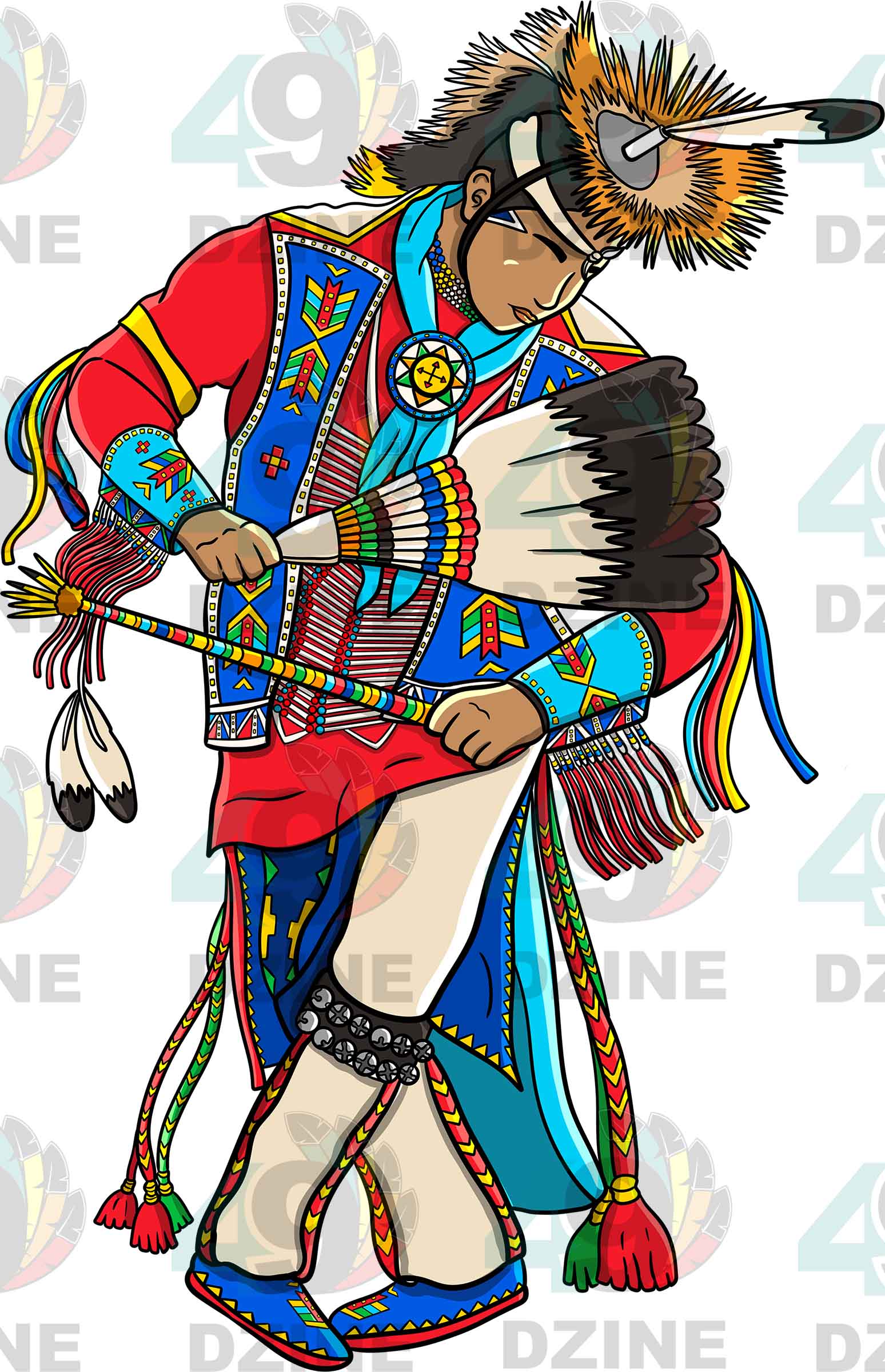 Straight Dancer  Men 1 UV Sticker