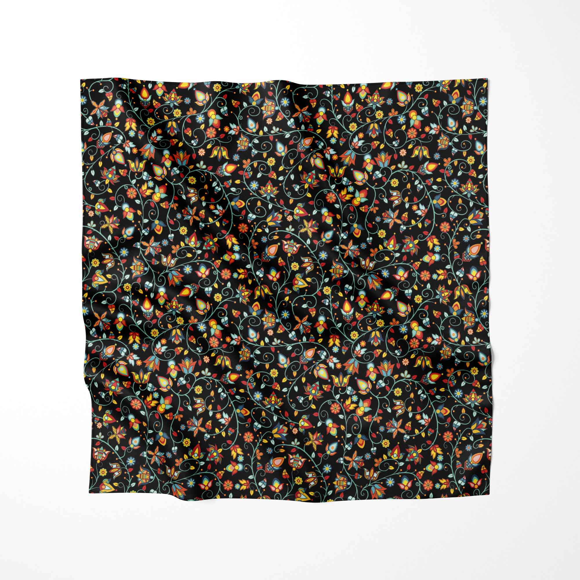 Thorny Path Black Cotton Fabric