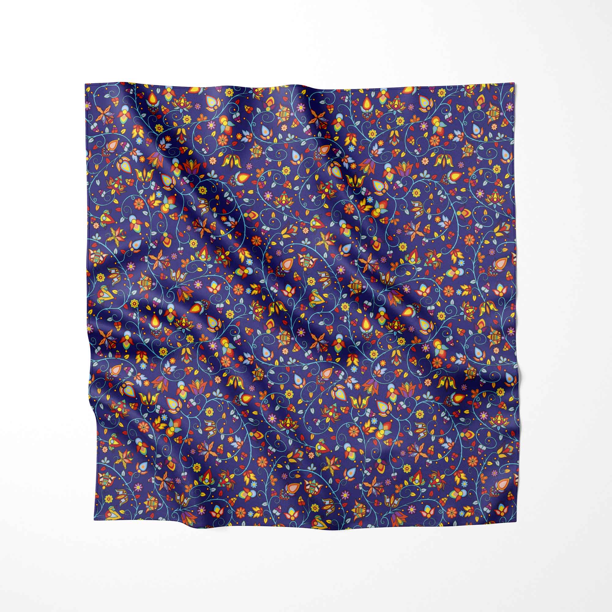 Thorny Path Blue Cotton Fabric