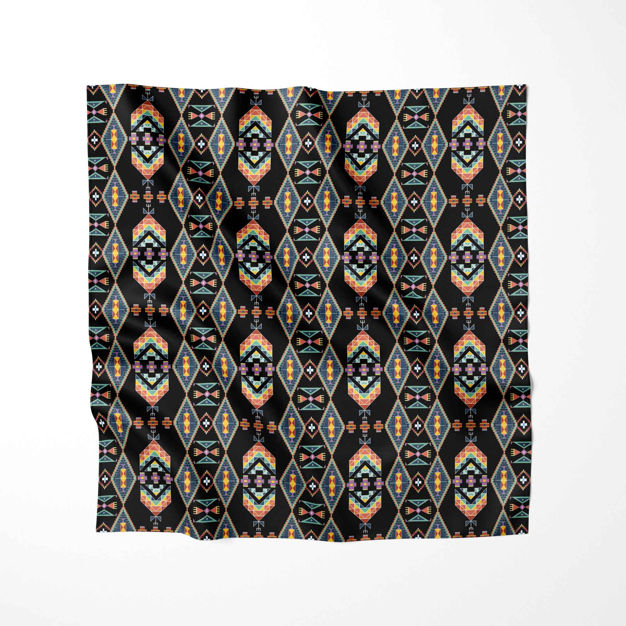 Travois Tipi Black Cotton Fabric