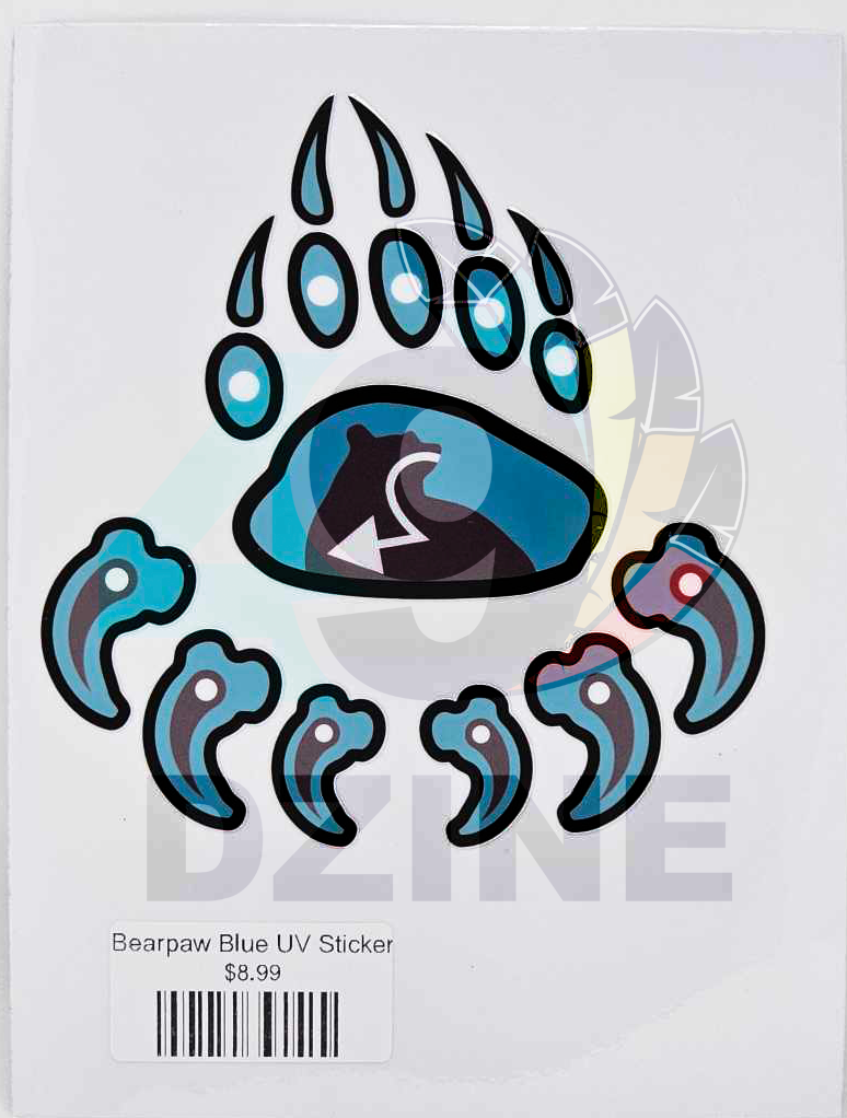 Bearpaw Blue UV Sticker