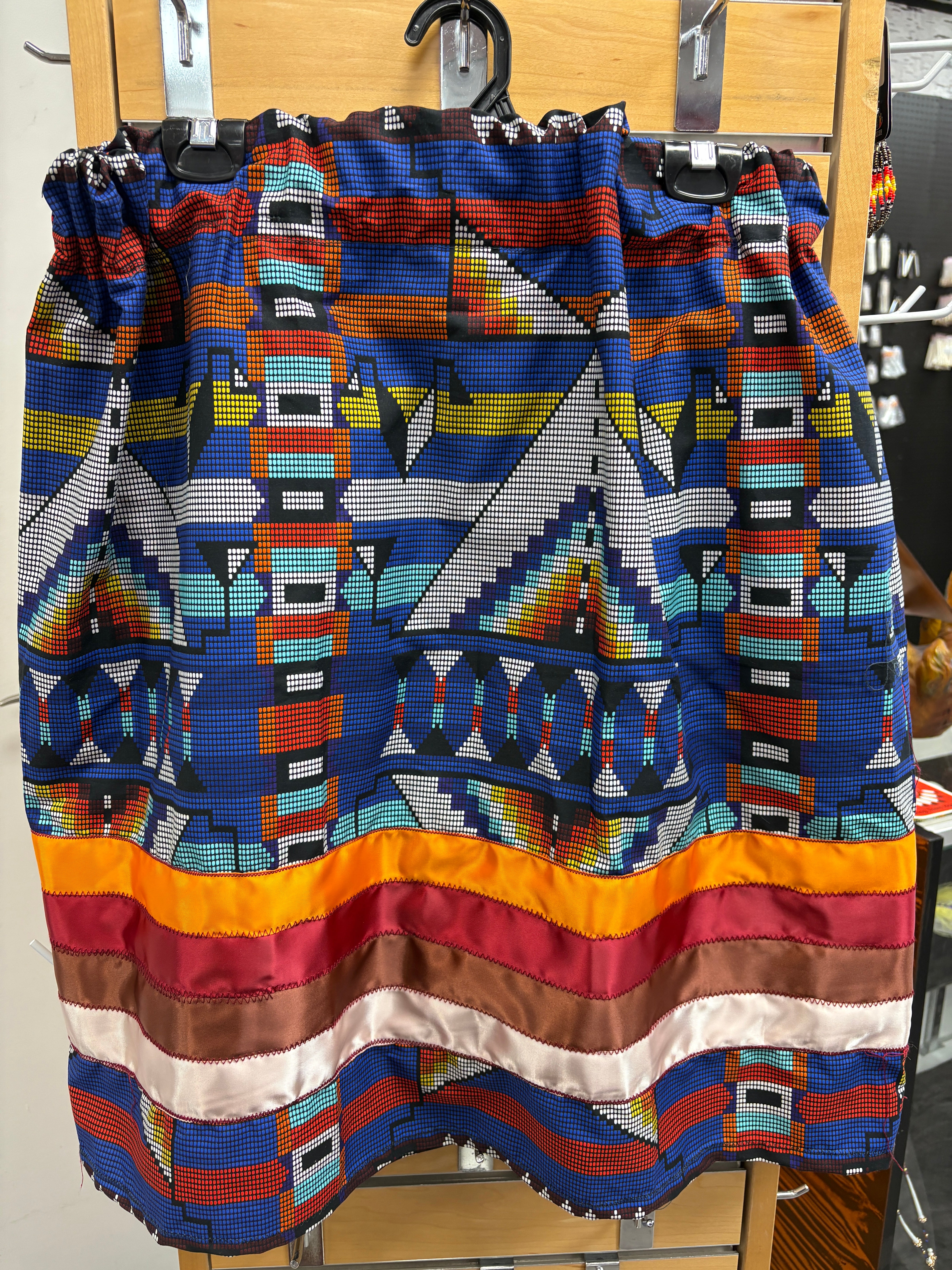 Geometric Ribbon Skirt
