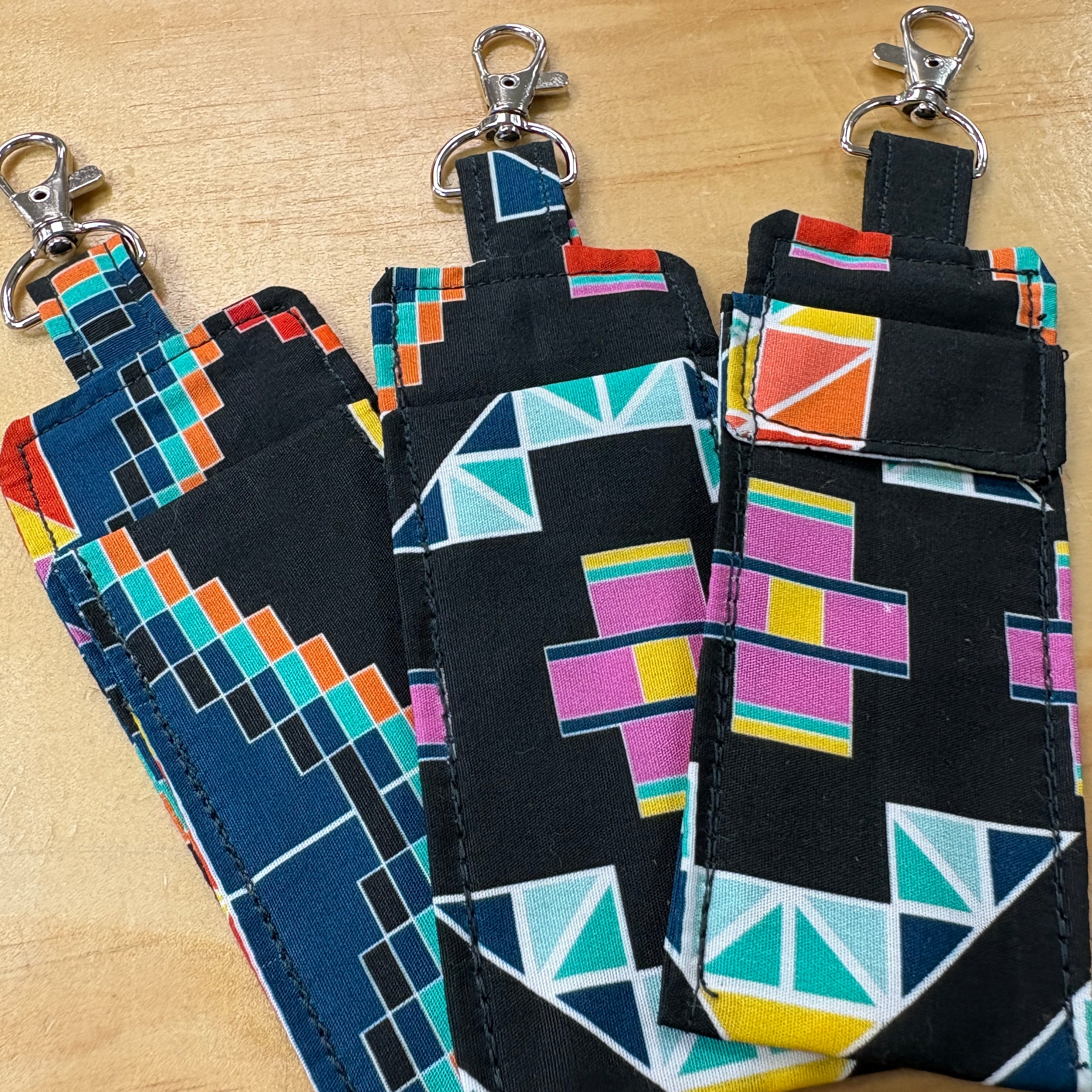 Black Geometric Handmade Lip Balm Holder