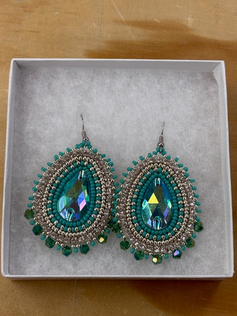 Ashley Willoughby Turquoise Beaded Earrings