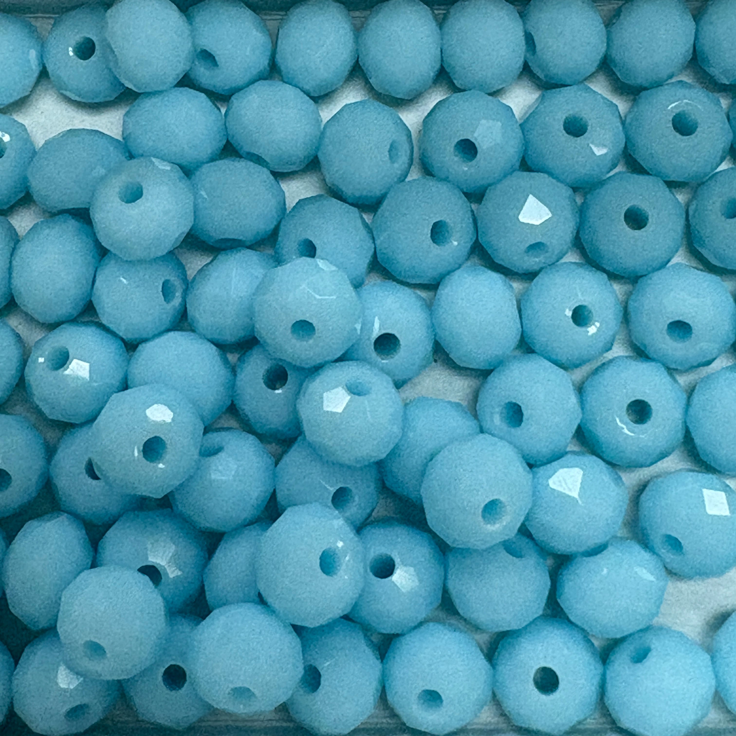 6mm Rondelle Glass Bead - Rain